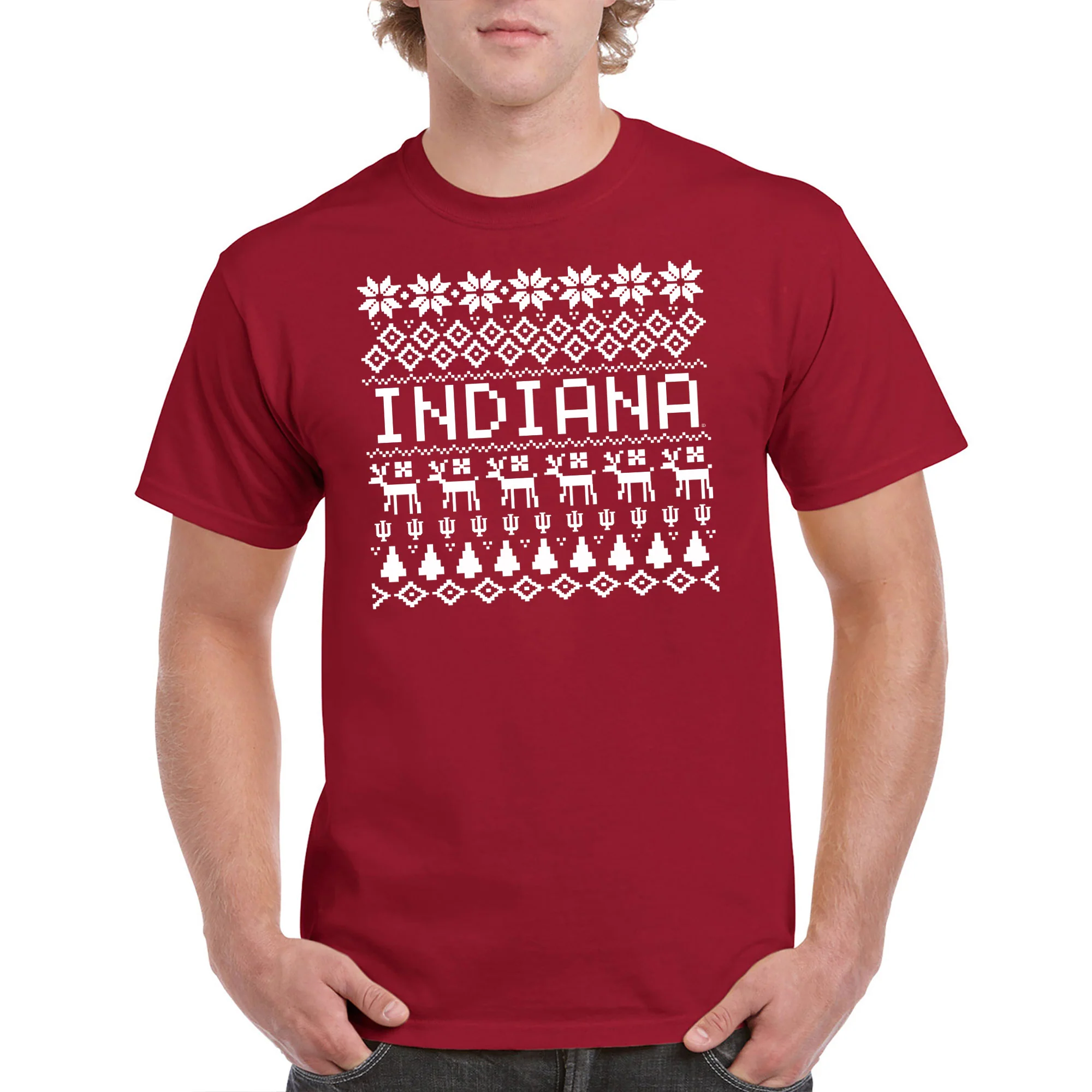 Indiana Holiday Sweater Tee - Cardinal - Image 3