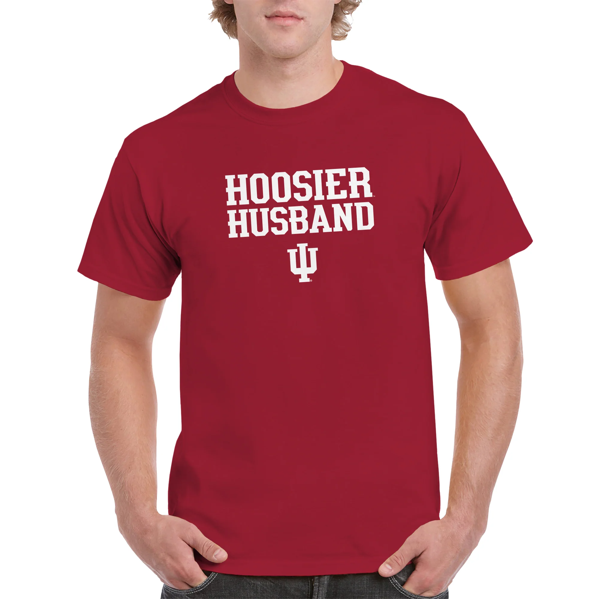Indiana Hoosier Husband T-Shirt - Cardinal - Image 3