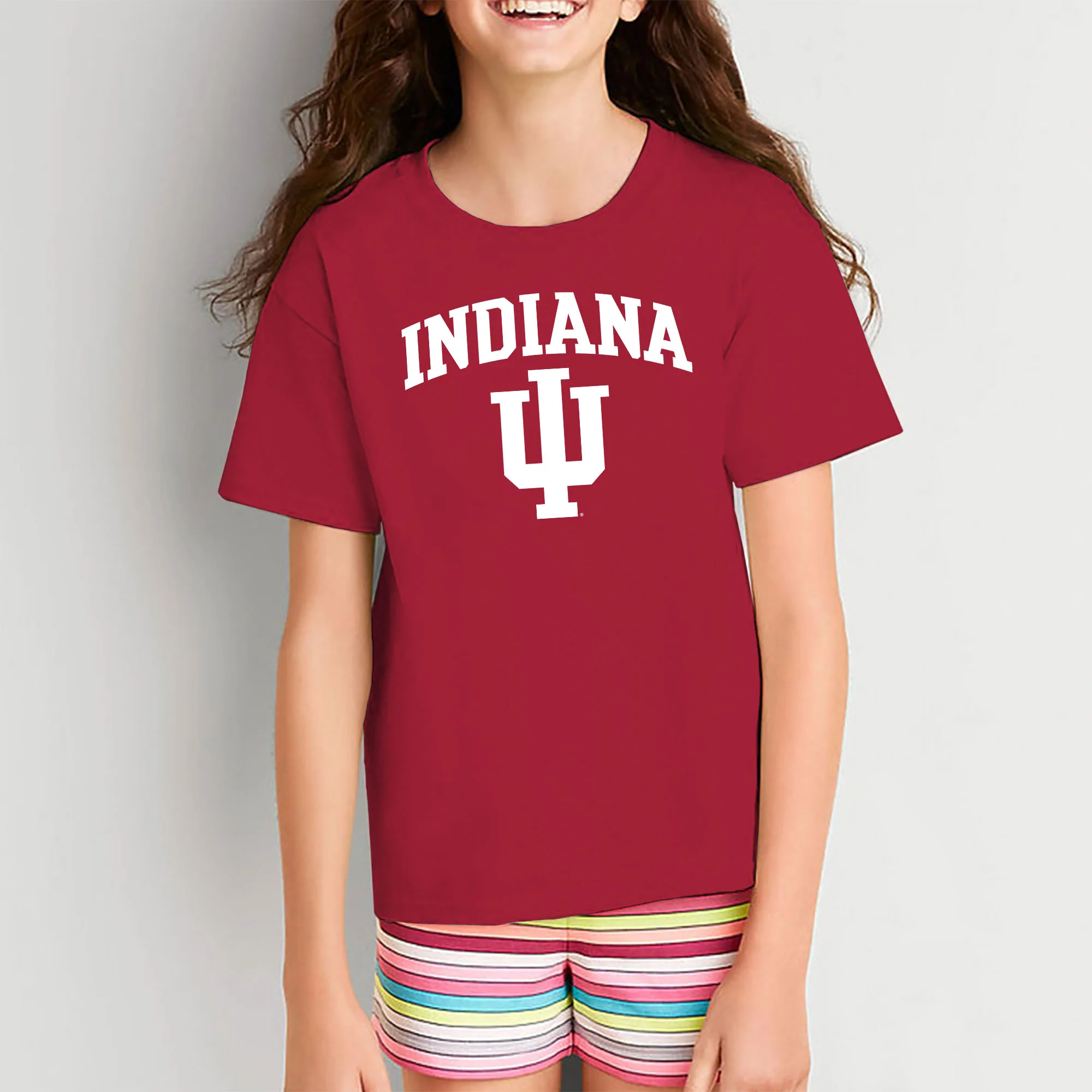 Indiana Hoosiers Arch Logo Youth T Shirt - Cardinal - Image 4