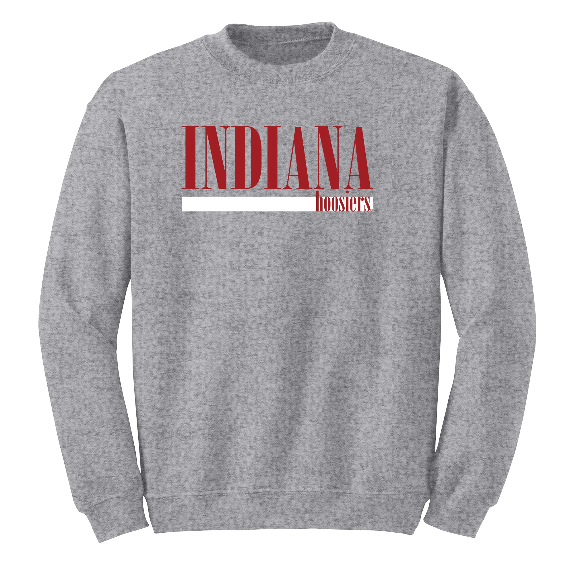 Indiana Hoosiers Boldline Crewneck Sweatshirt - Sport Grey