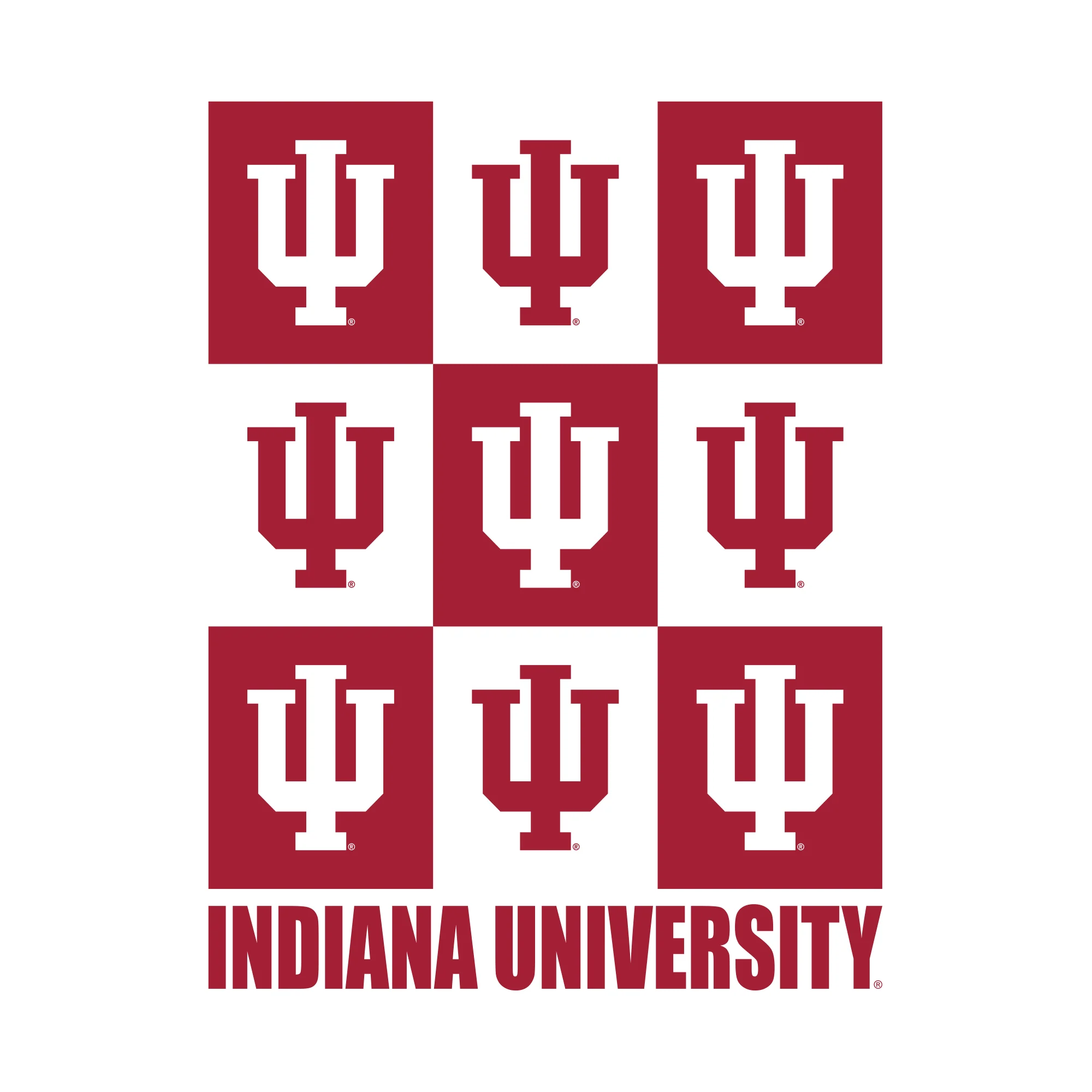 Indiana Hoosiers Checkerbox Crewneck Sweatshirt - White - Image 2