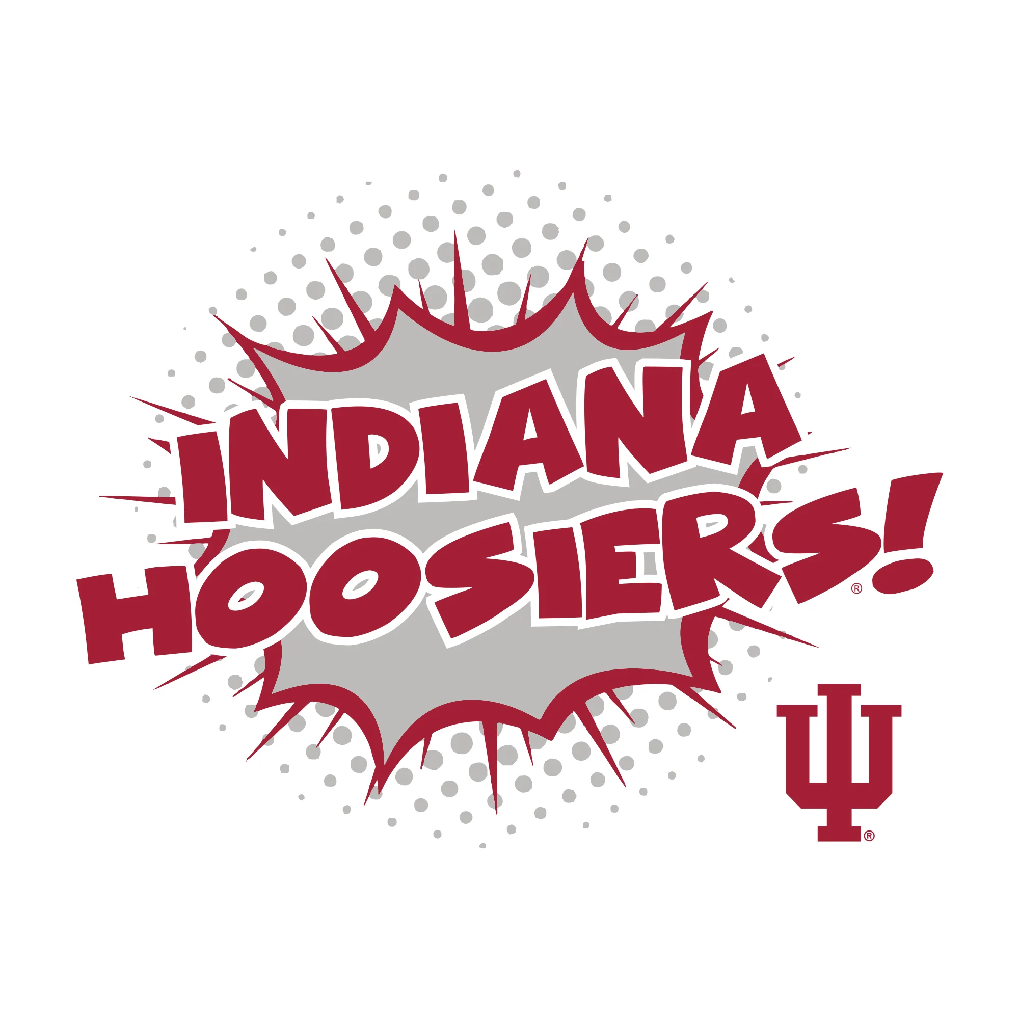 Indiana University Hoosiers Comic Blast Youth Basic Cotton Short Sleeve T-Shirt - White - Image 2