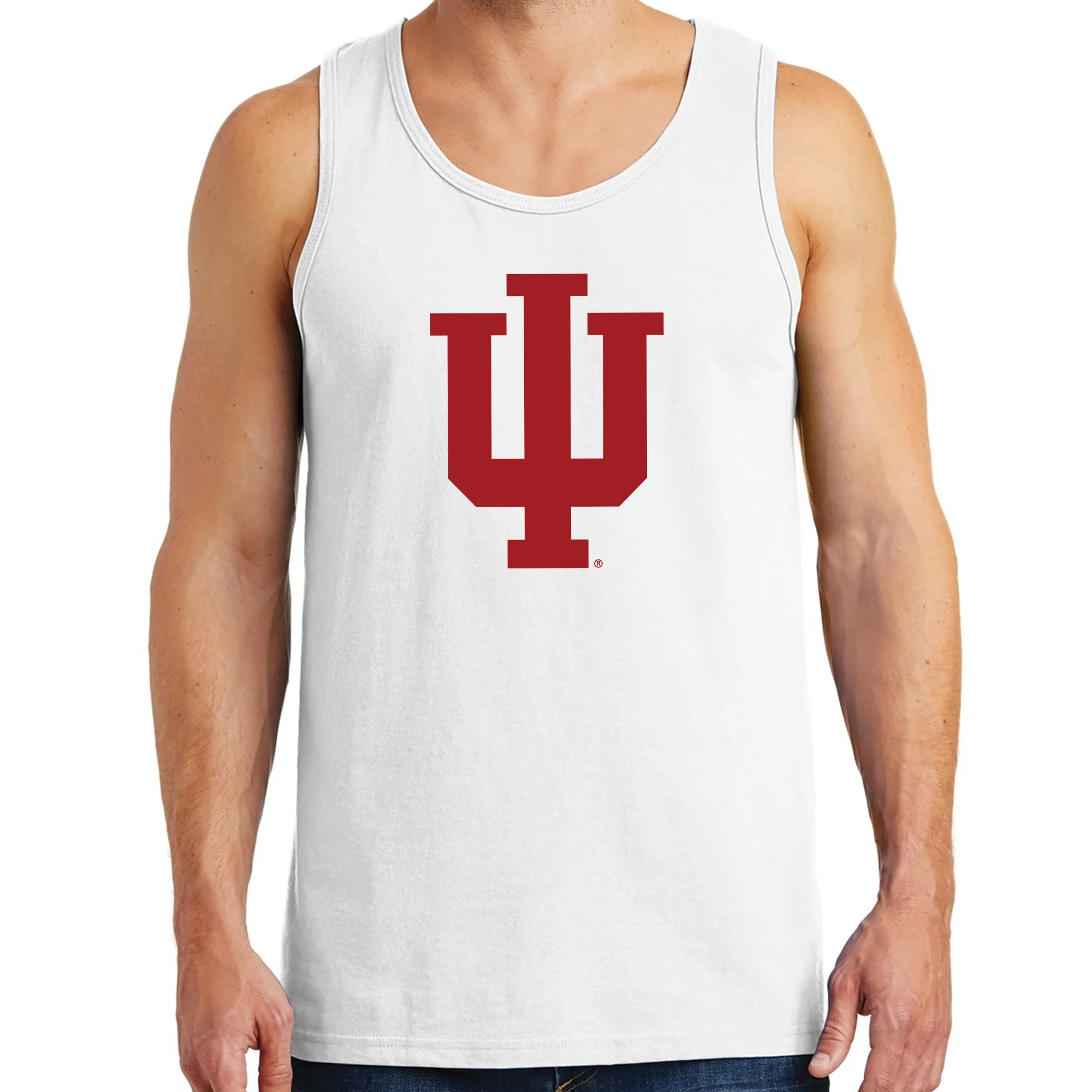 Indiana Hoosiers Primary Logo Tank Top - White - Image 3