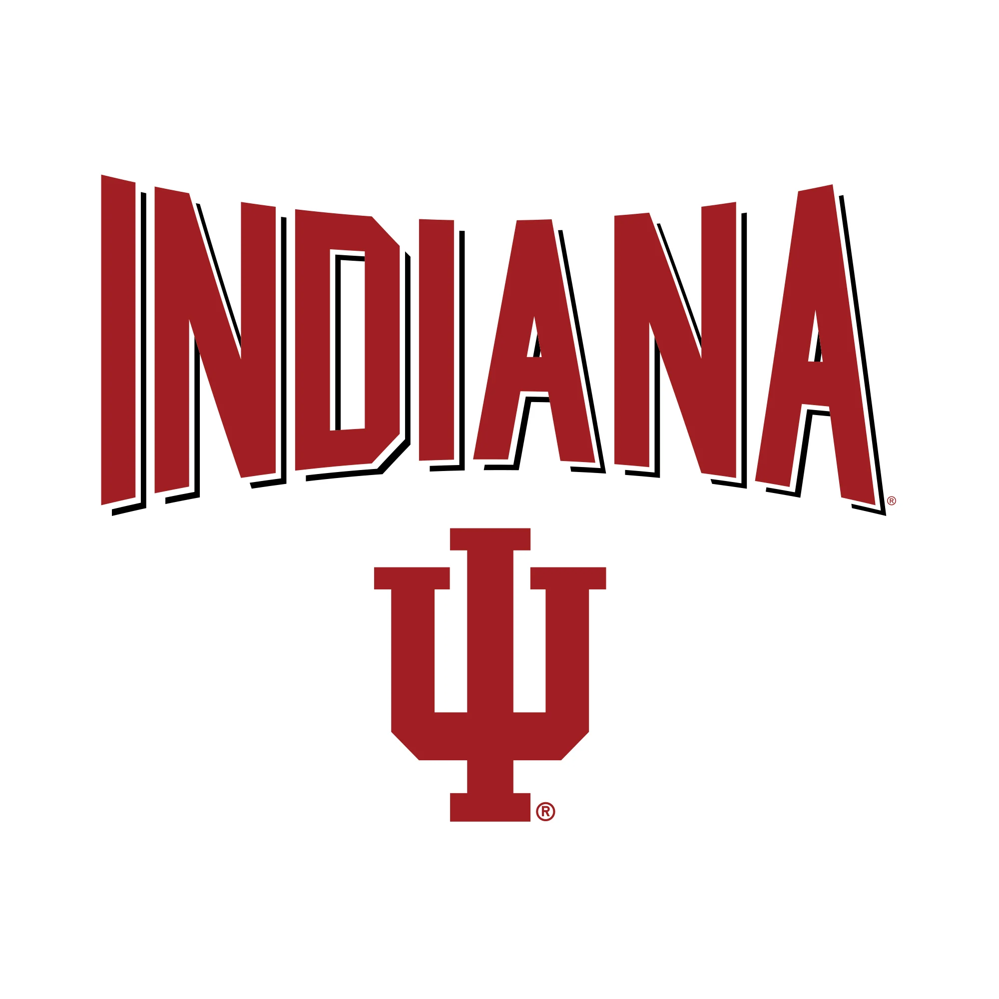 Indiana University Hoosiers Statement Block Youth Short Sleeve T-Shirt - White - Image 2