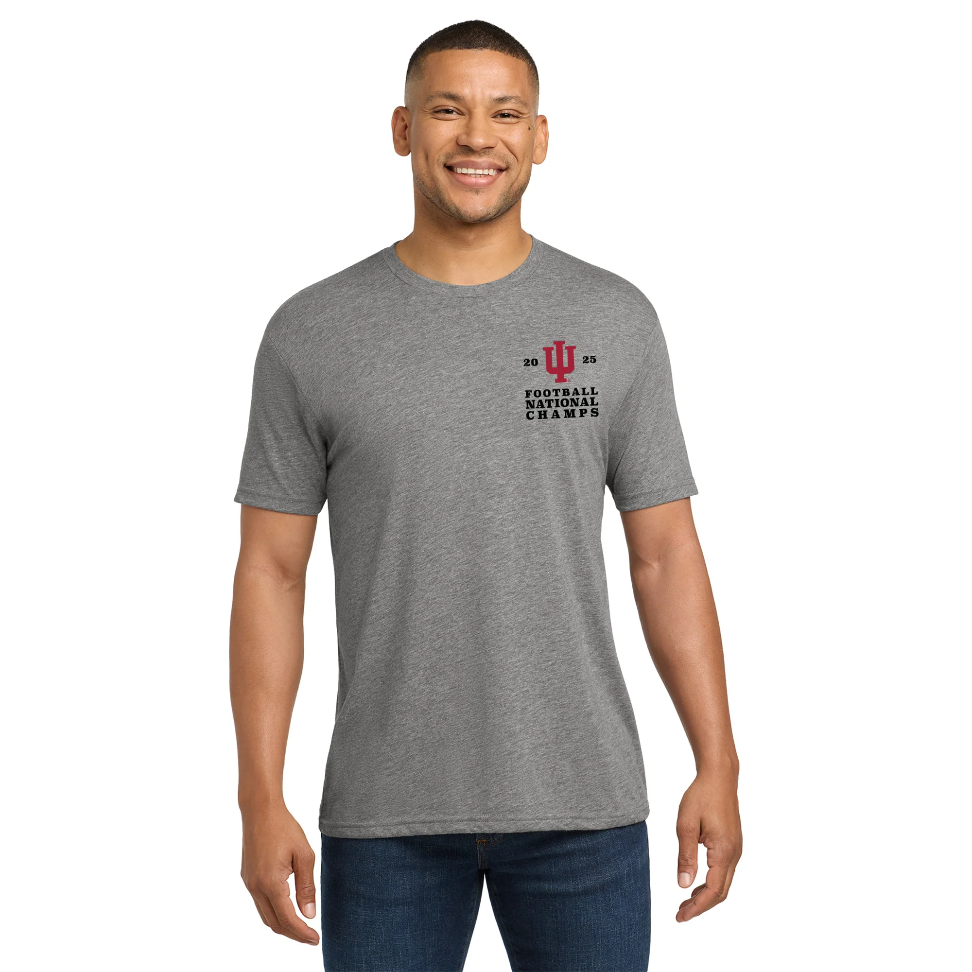 Indiana Perfect Season National Champions 2025 NLA Triblend T-Shirt - Premium Heather - Image 3