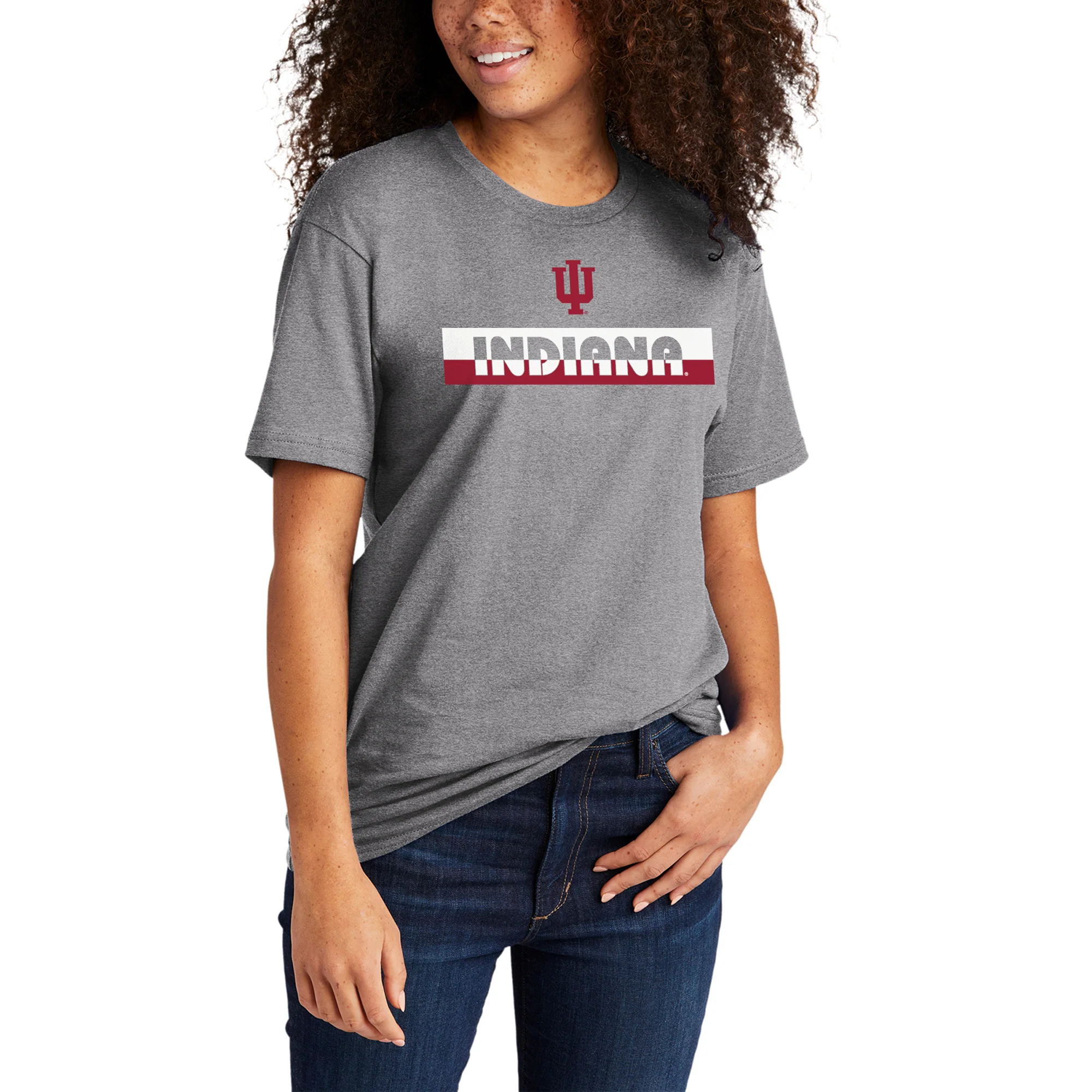 Indiana Split Bar NLA T-Shirt - Heather Grey - Image 4