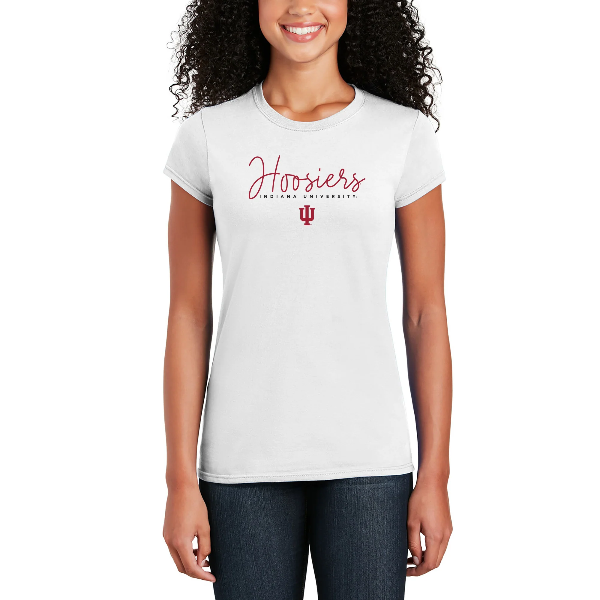 Indiana Thin Script Women's T-Shirt - White - Image 3