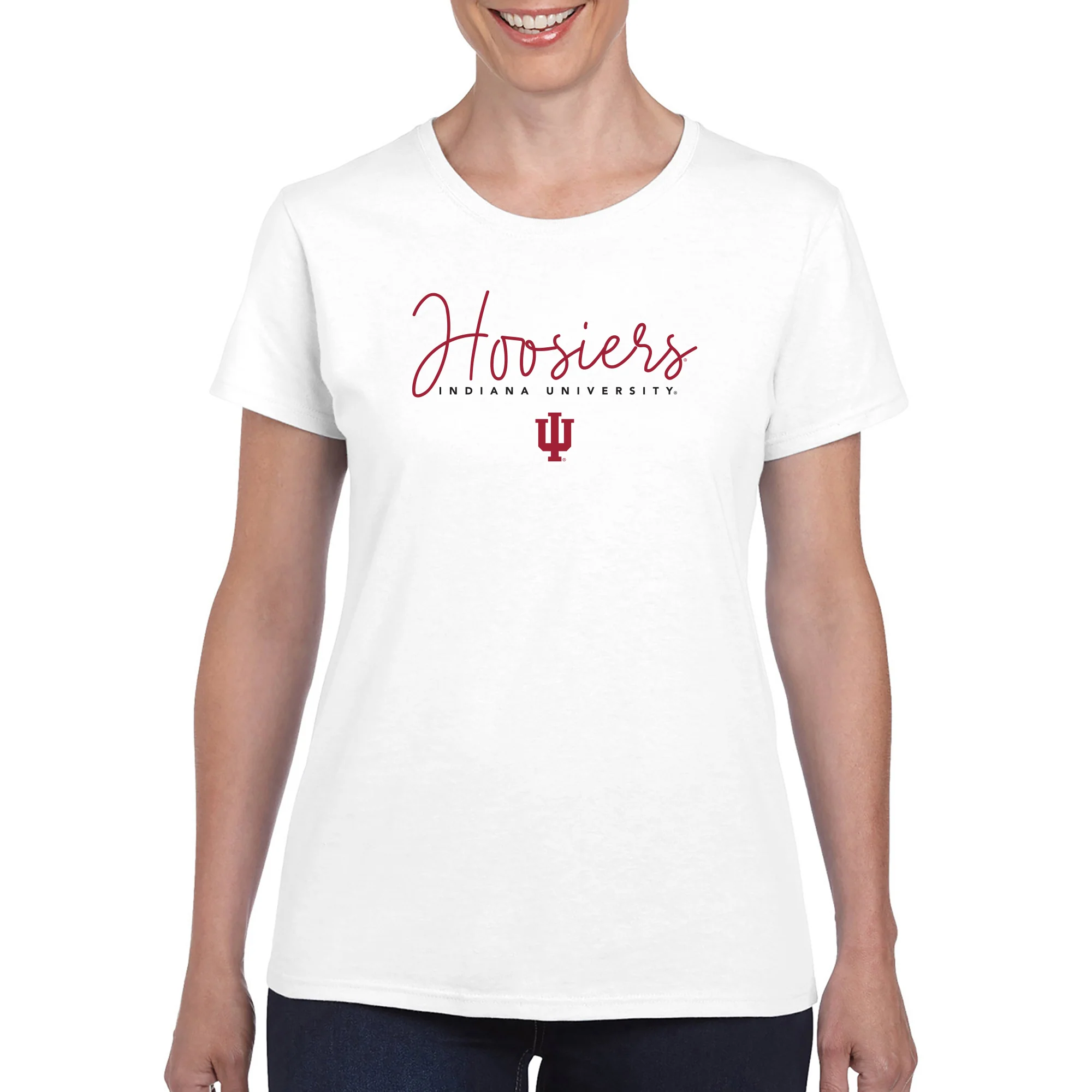 Indiana Thin Script Women's T-Shirt - White - Image 4