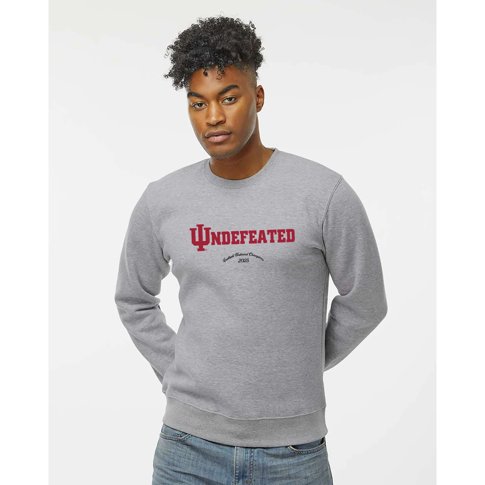 Indiana Trident Undefeated National Champions 2025 JA BTB Crewneck - Oxford - Image 3