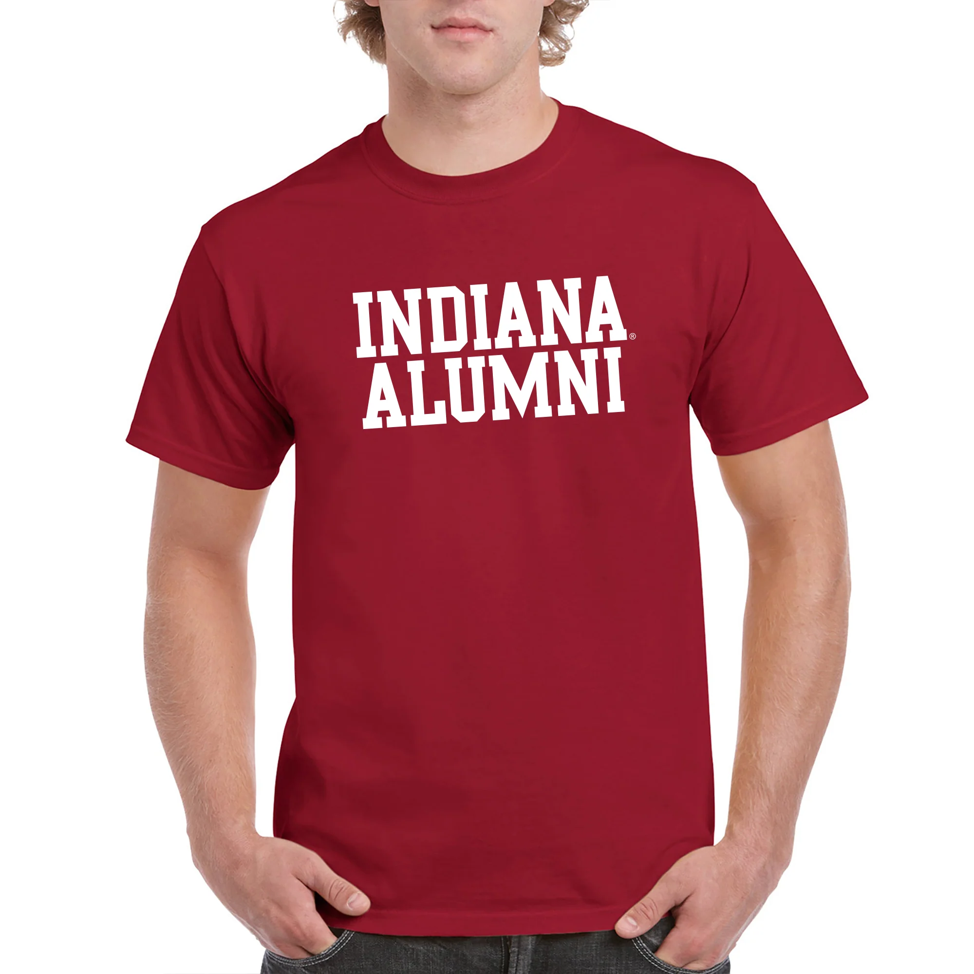 Indiana University Hoosiers Block Alumni Short Sleeve T-Shirt - Cardinal - Image 3