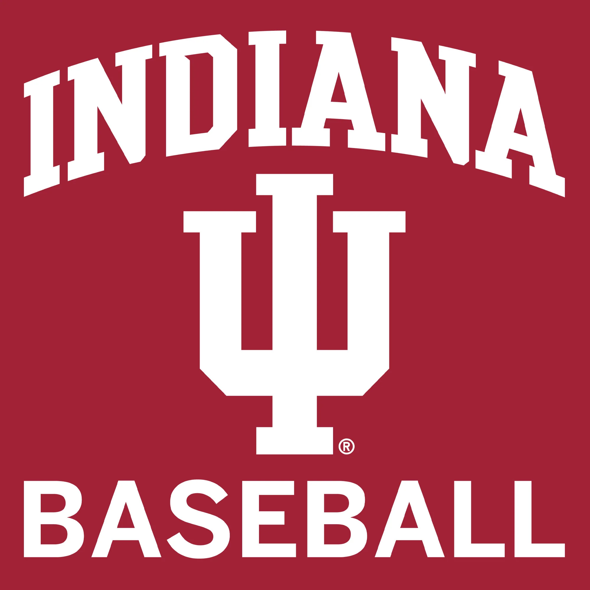Indiana University Hoosiers Arch Logo Baseball Hoodie - Cardinal - Image 2