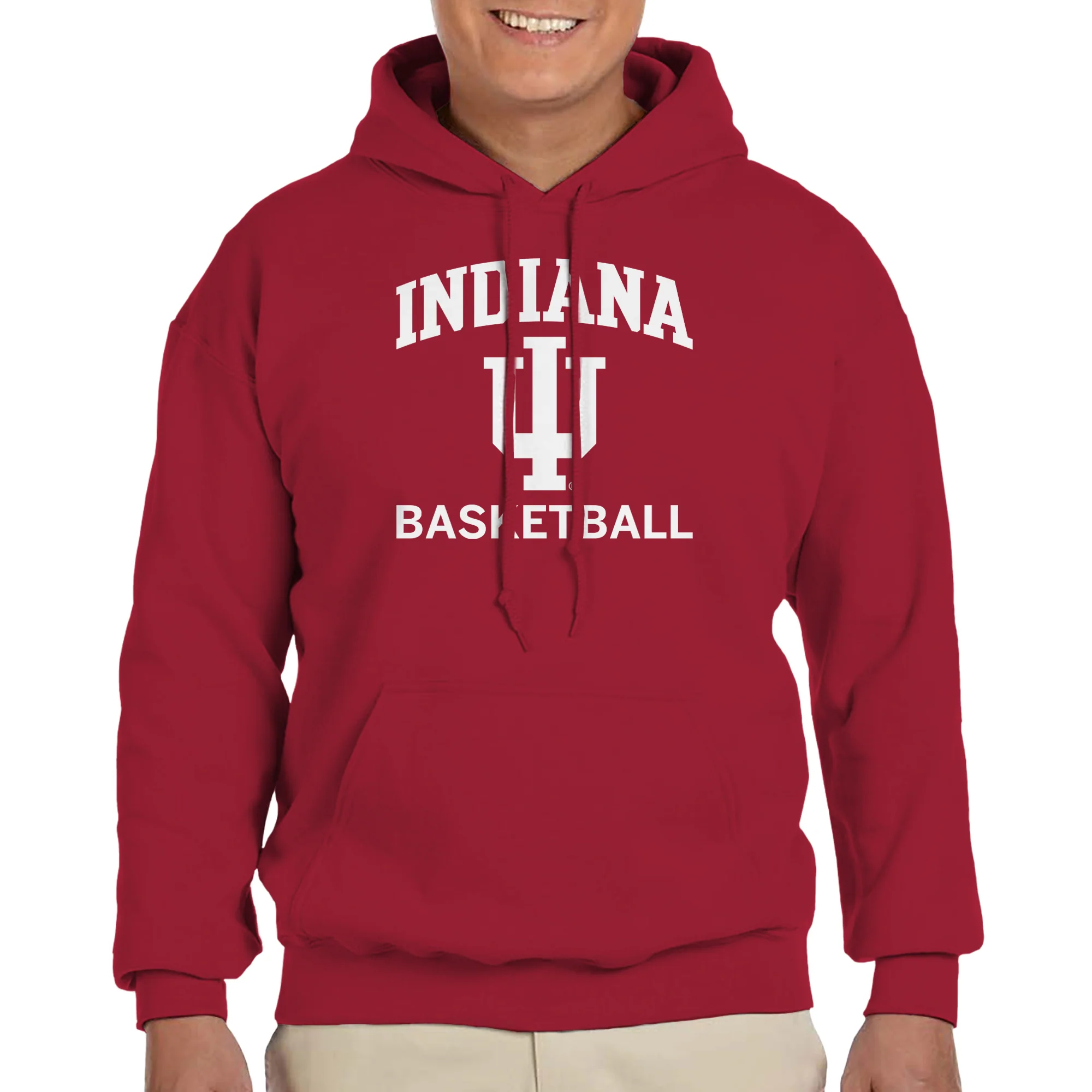 Indiana University Hoosiers Arch Logo Basketball Hoodie - Cardinal - Image 3