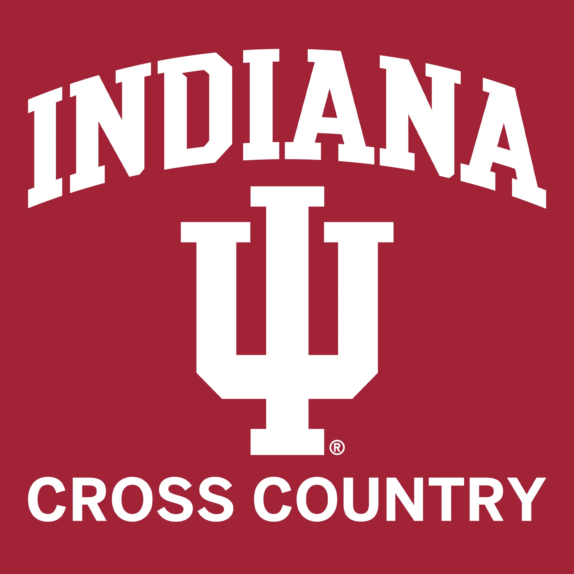 Indiana University Hoosiers Arch Logo Cross Country Short Sleeve T Shirt - Cardinal - Image 2