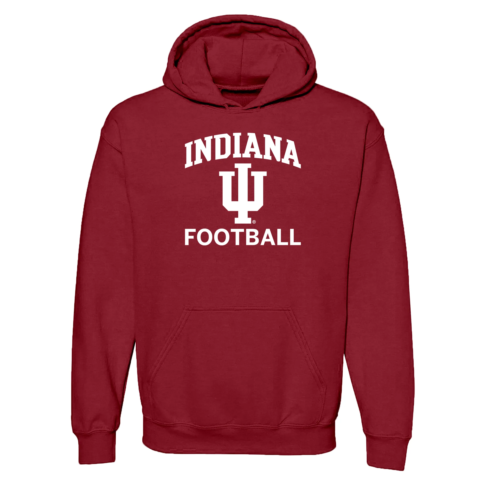 Indiana University Hoosiers Arch Logo Football Hoodie - Cardinal