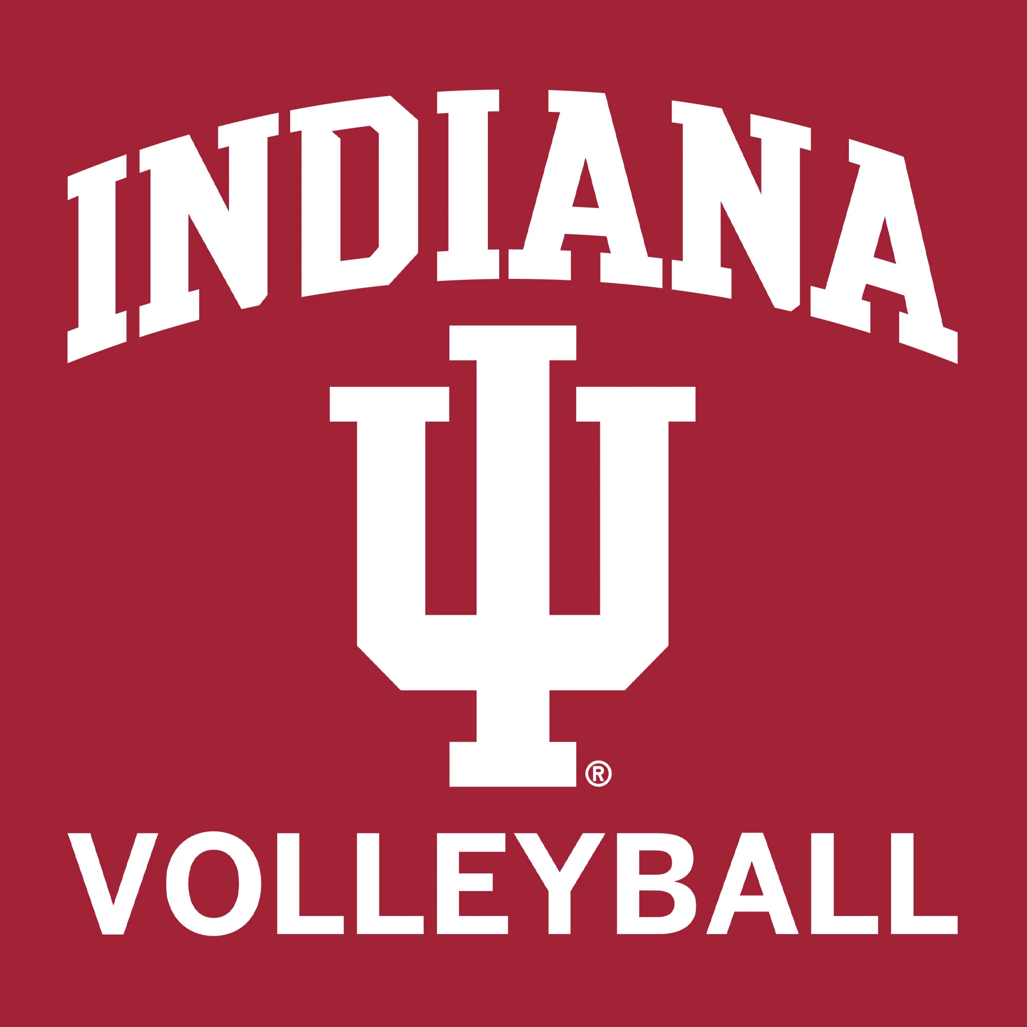 Indiana University Hoosiers Arch Logo Volleyball Long Sleeve T Shirt - Cardinal - Image 2