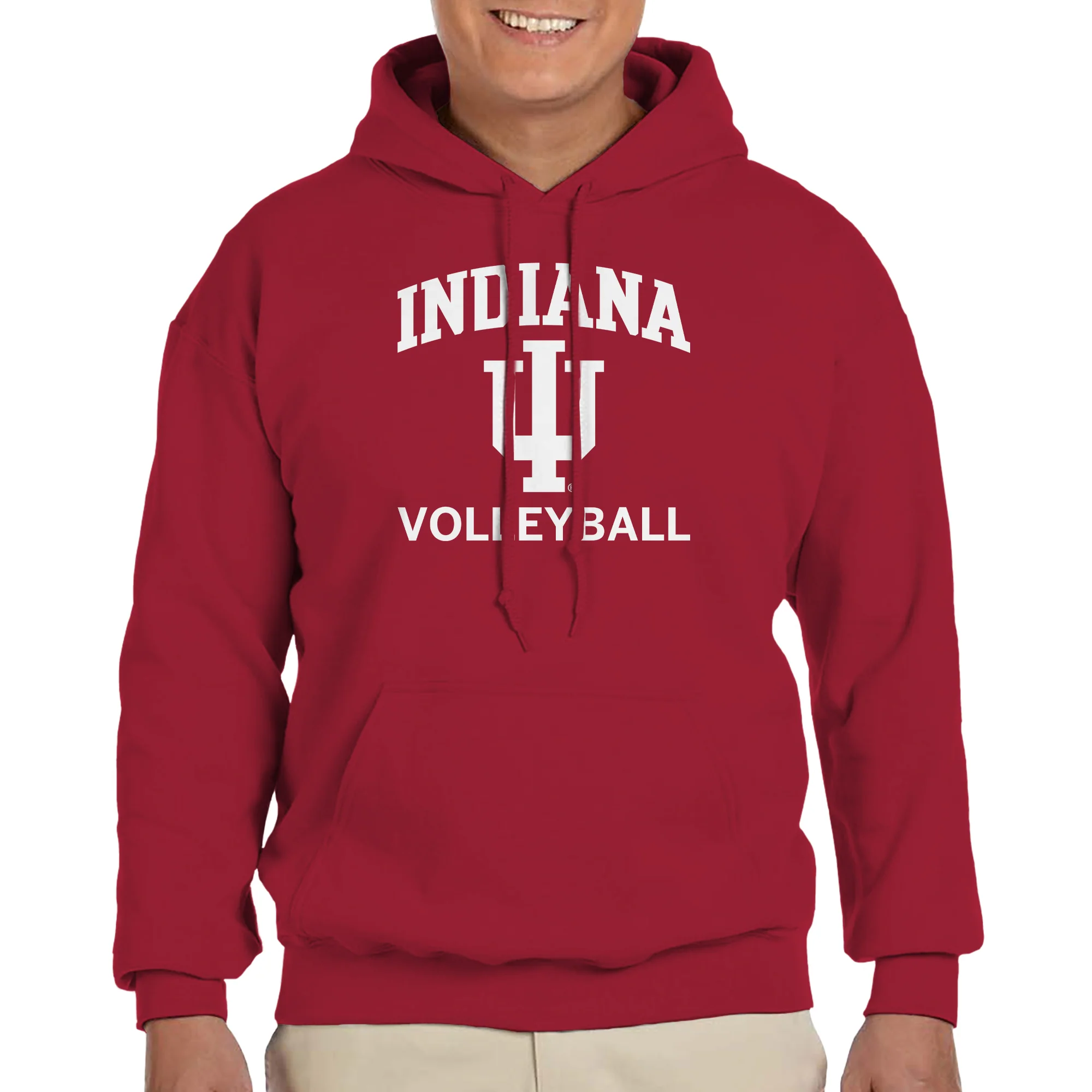 Indiana University Hoosiers Arch Logo Volleyball Hoodie - Cardinal - Image 3