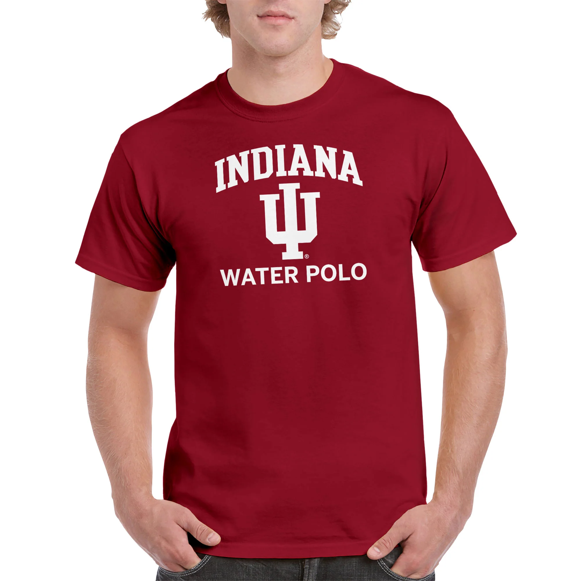 Indiana University Hoosiers Arch Logo Water Polo Short Sleeve T Shirt - Cardinal - Image 3