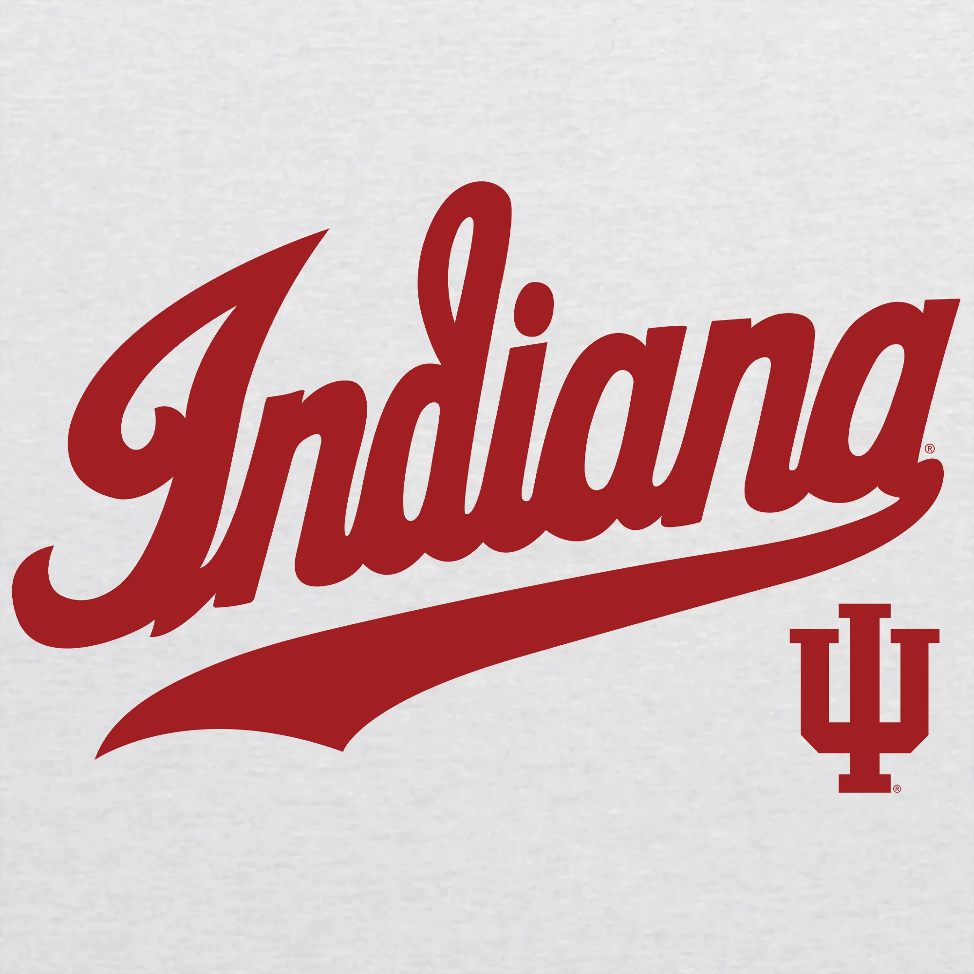 Indiana Baseball Jersey Script Raglan - Heather White/Premium Heather - Image 2