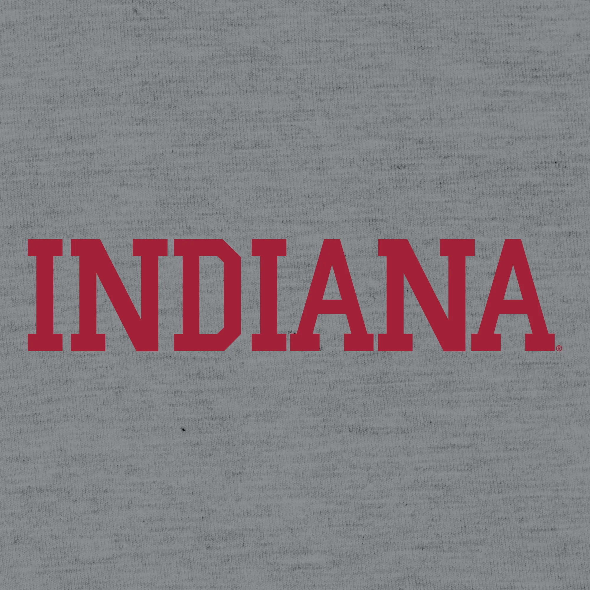 Indiana University Hoosiers Basic Block Canvas Triblend Short Sleeve T Shirt - Athletic Grey Triblend - Image 2
