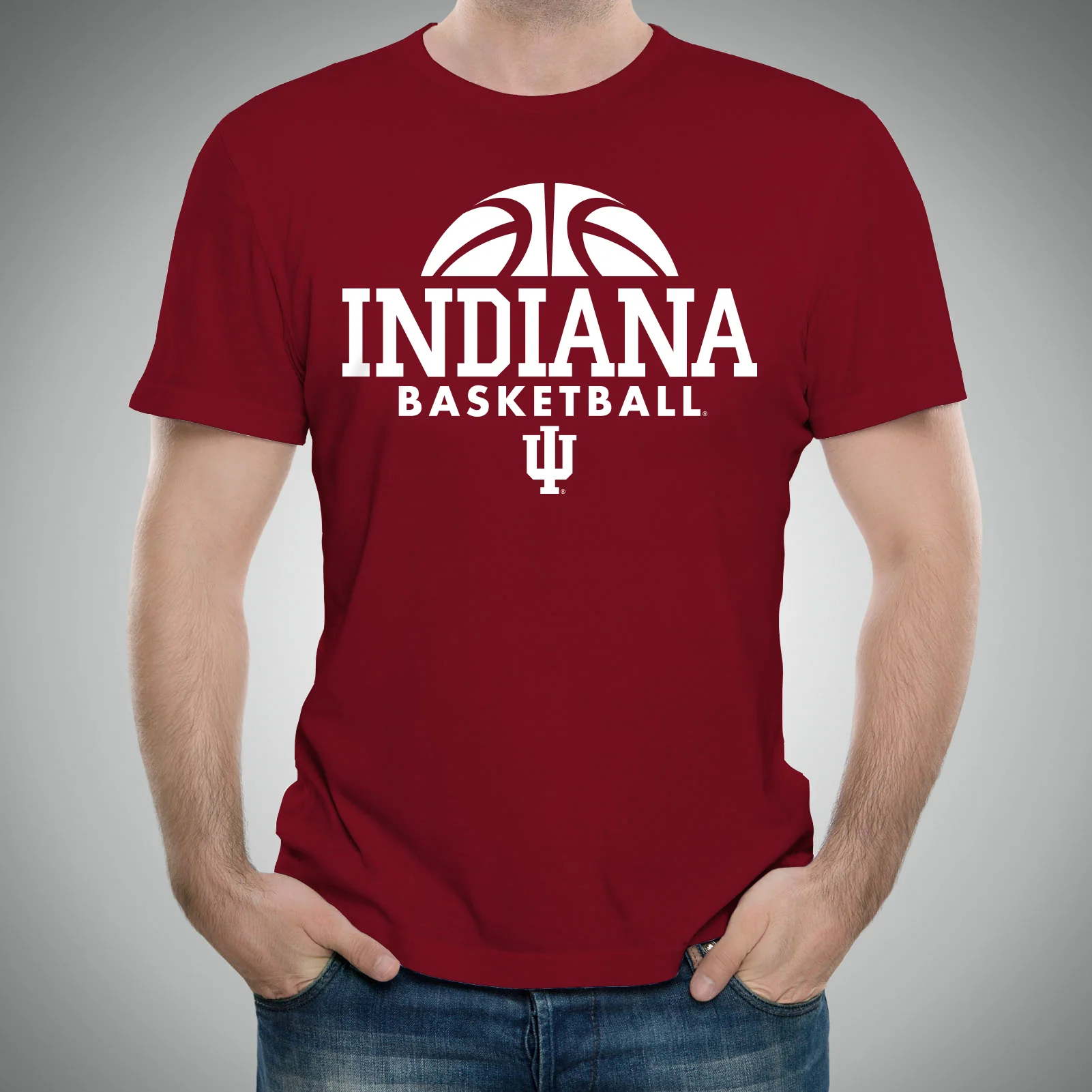 Indiana University Hoosiers Basketball Hype Short Sleeve T-Shirt - Cardinal Red - Image 3