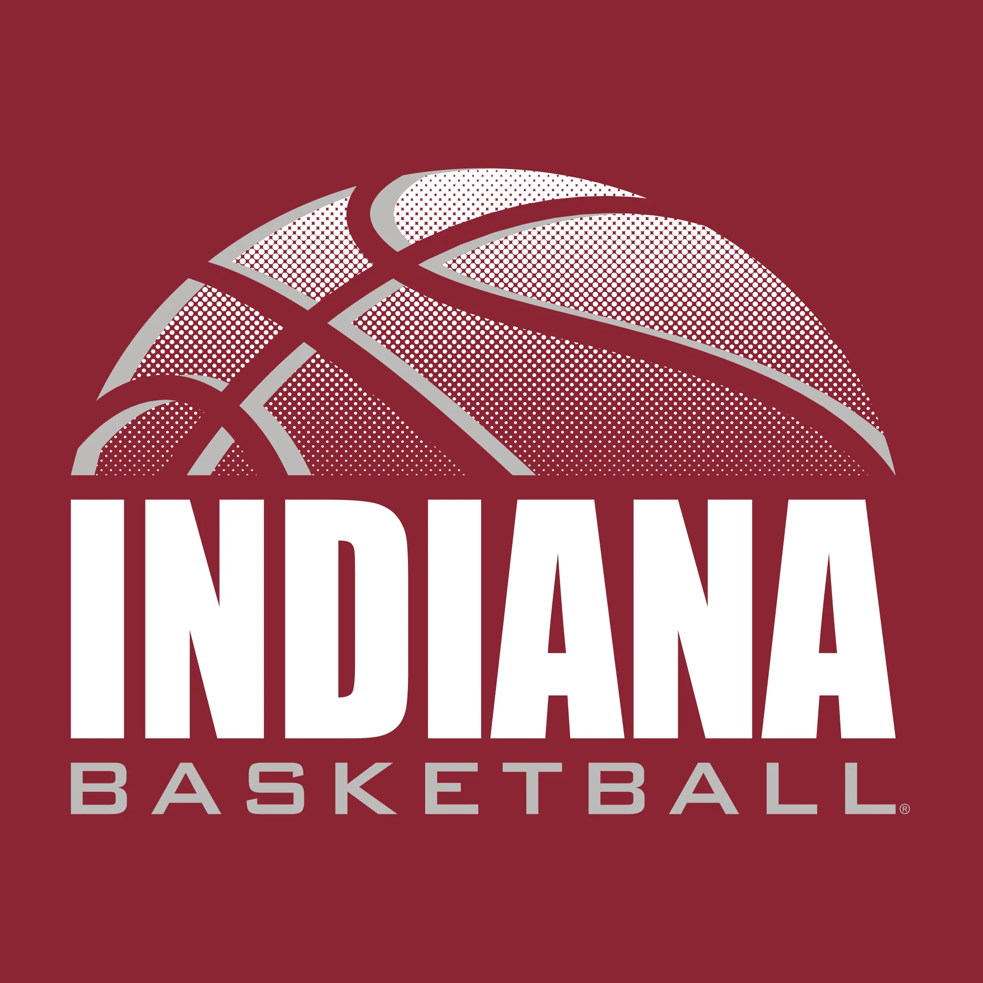Indiana University Hoosiers Basketball Shadow Long Sleeve T-Shirt - Cardinal - Image 2