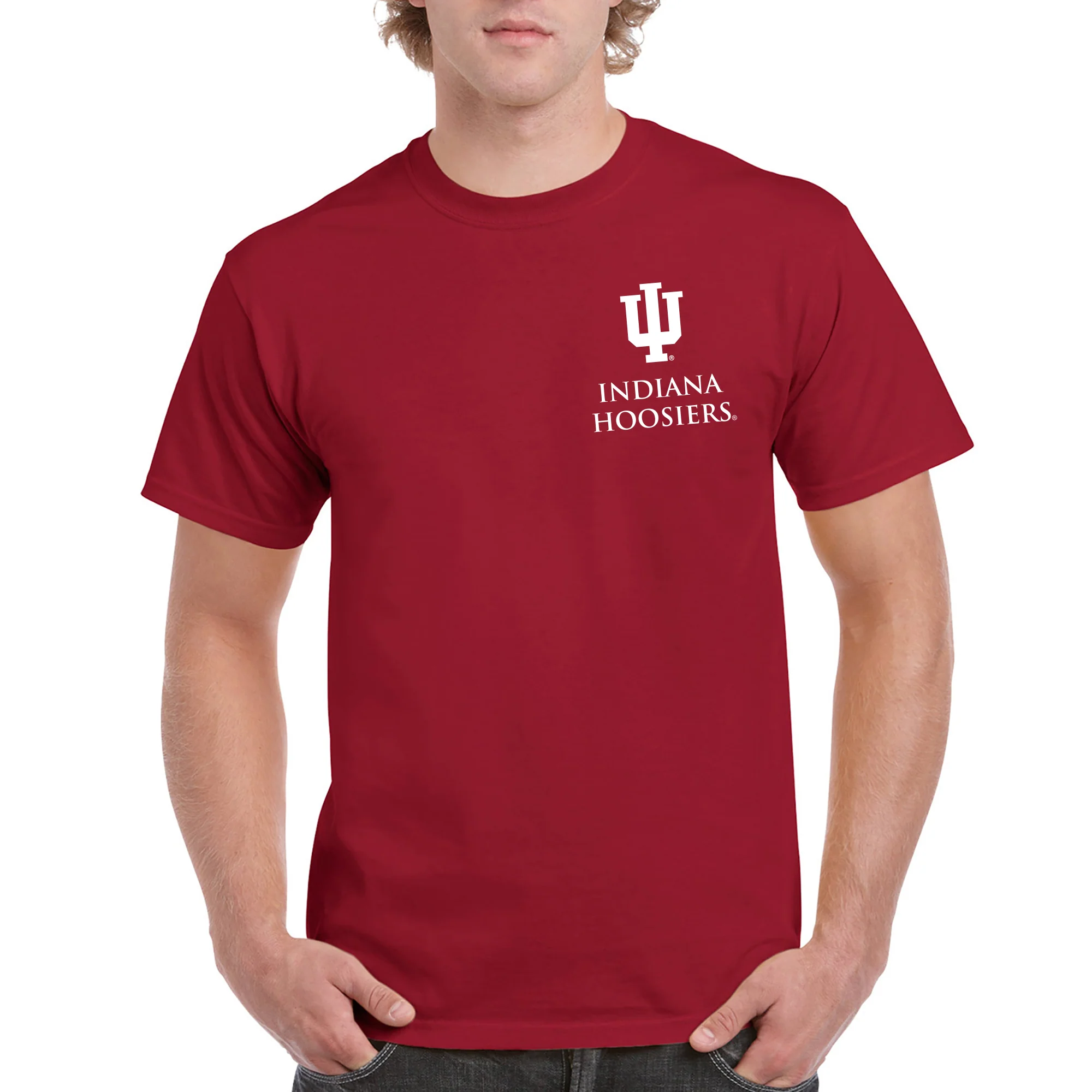 Indiana University Hoosiers Classic Circle Short Sleeve T Shirt - Cardinal - Image 3