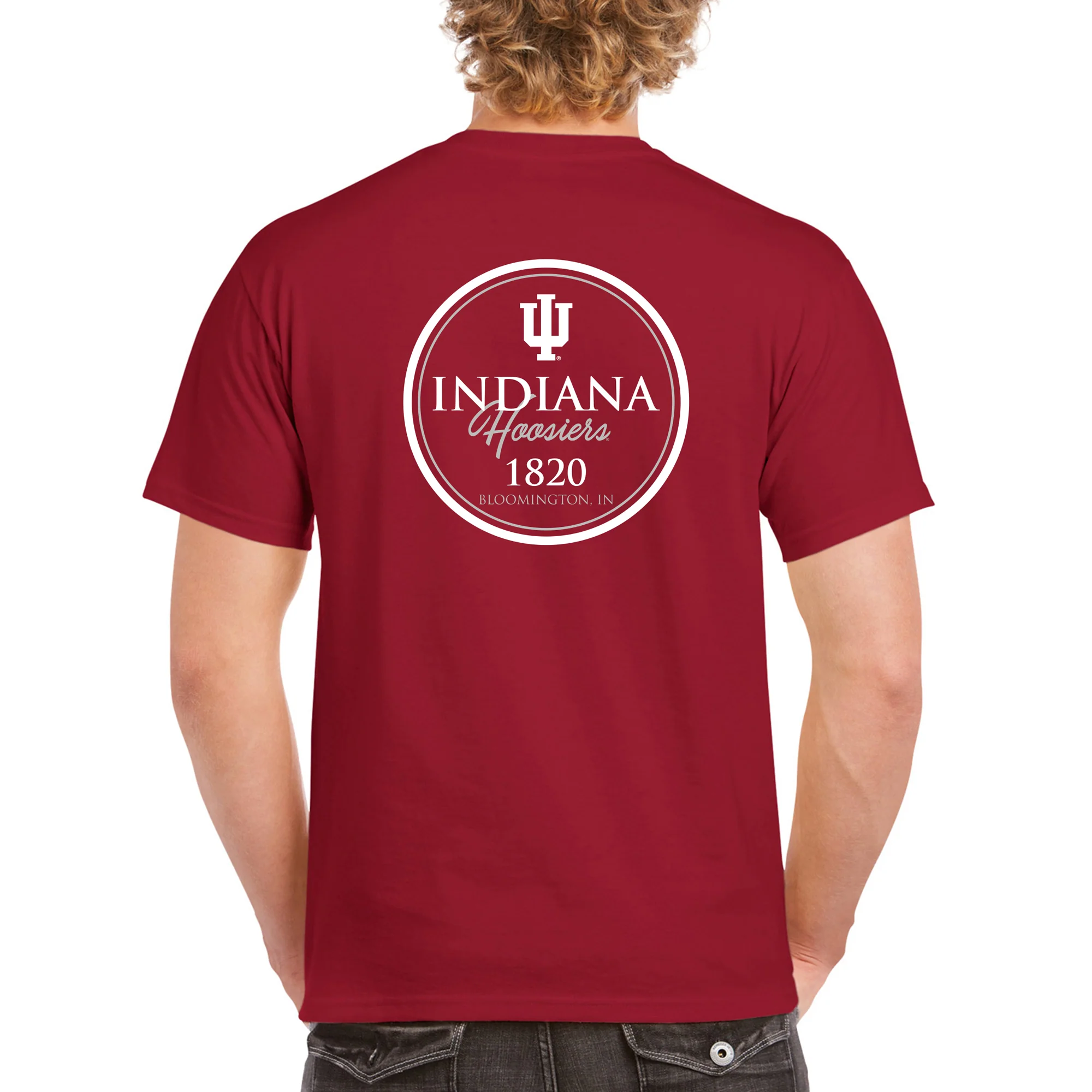 Indiana University Hoosiers Classic Circle Short Sleeve T Shirt - Cardinal - Image 5