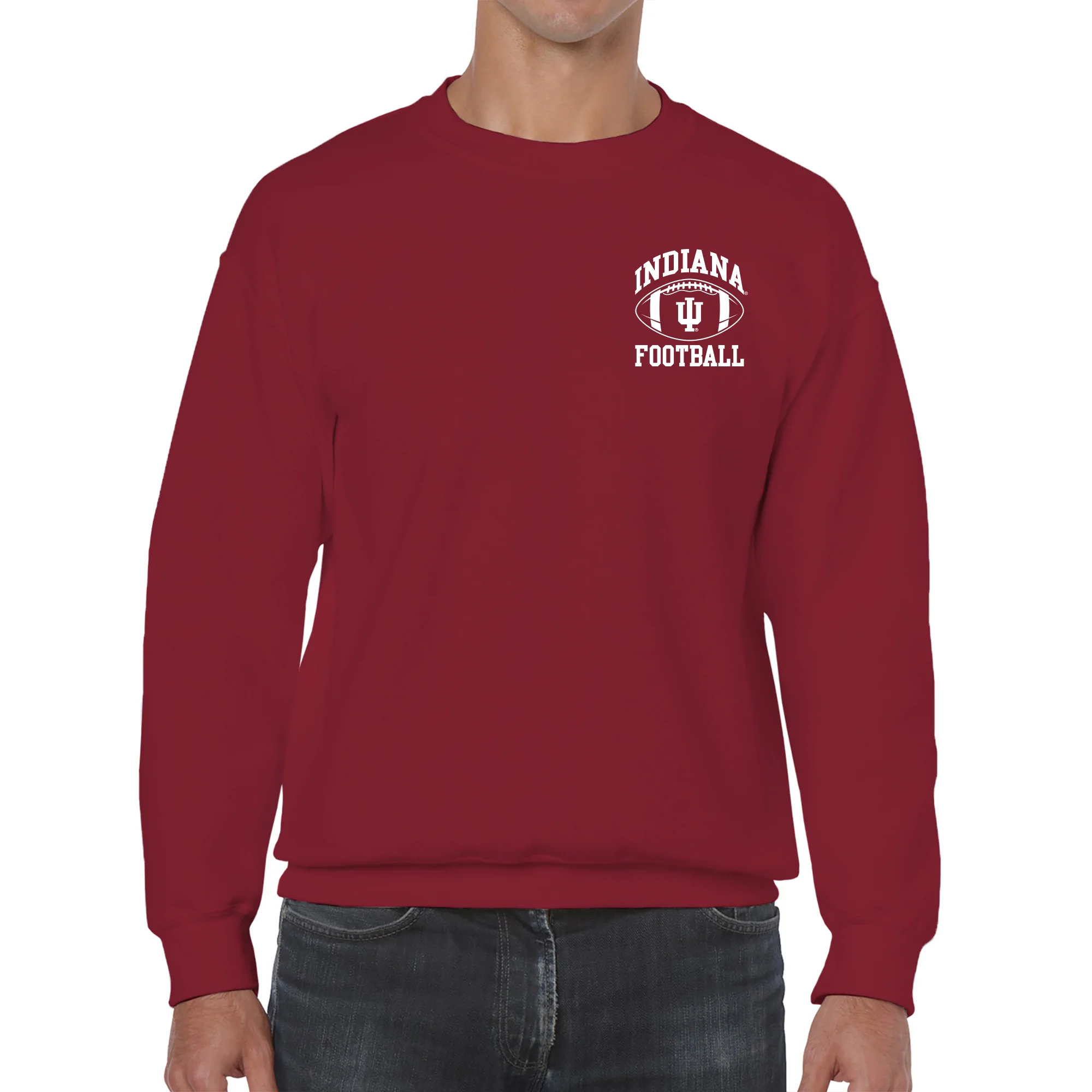 Indiana Classic Football Arch LC Crewneck - Cardinal - Image 3