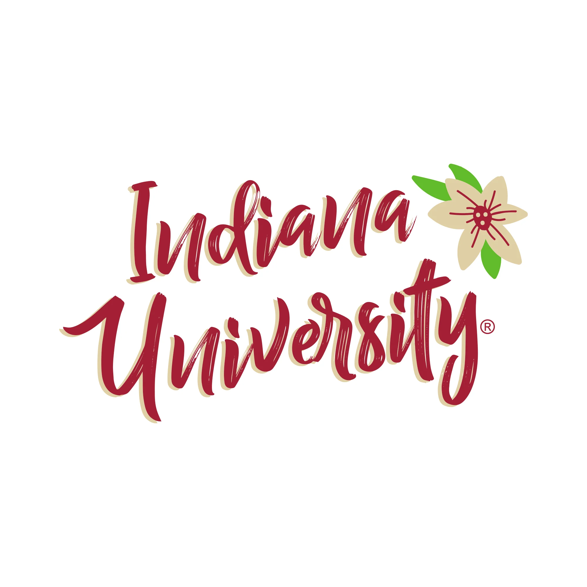 Indiana University Hoosiers Floral State Outline Comfort Colors Short Sleeve T Shirt - White - Image 2