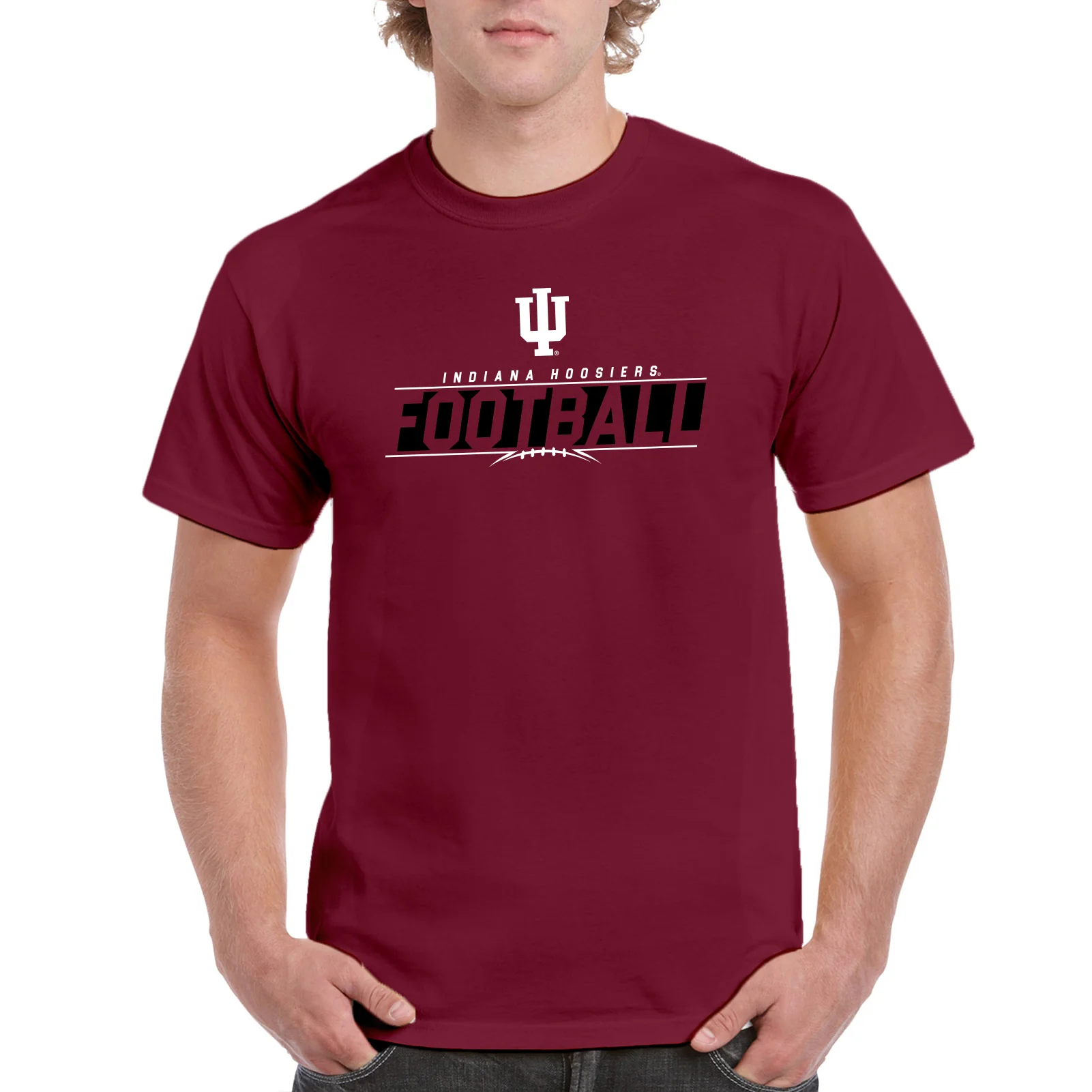 Indiana University Hoosiers Football Charge Short Sleeve T-Shirt - Cardinal - Image 3