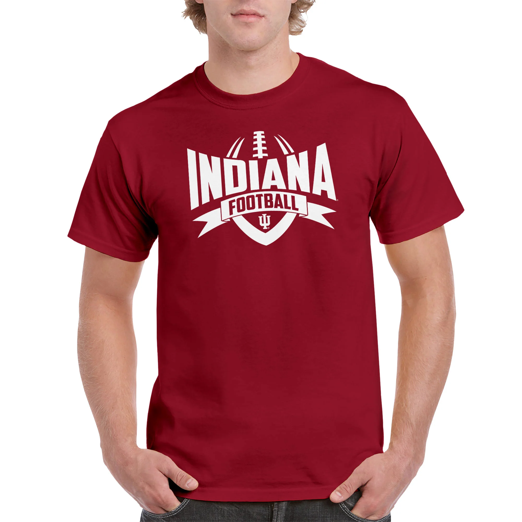 Indiana University Hoosiers Football Rush Short Sleeve T-Shirt - Cardinal - Image 3