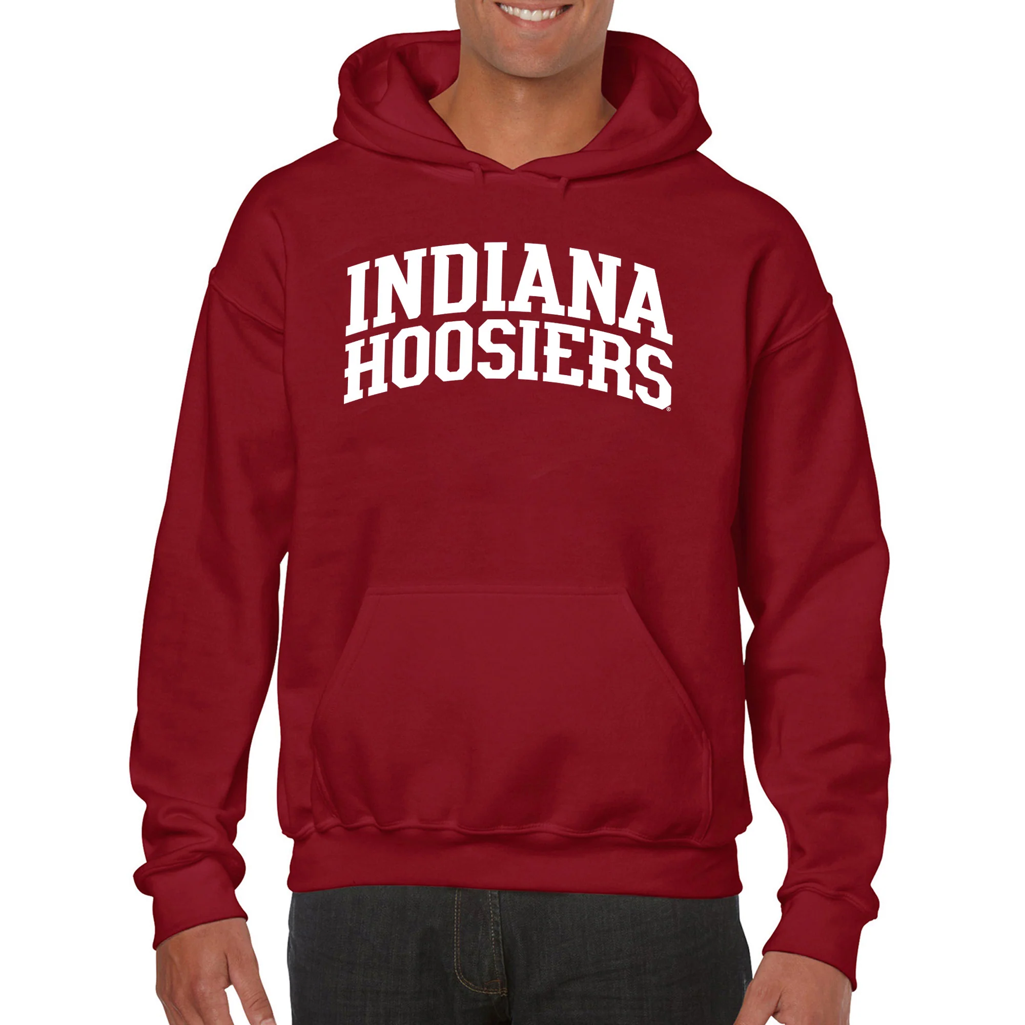 Indiana University Hoosiers Front Back Print Heavy Blend Hoodie - Cardinal - Image 3