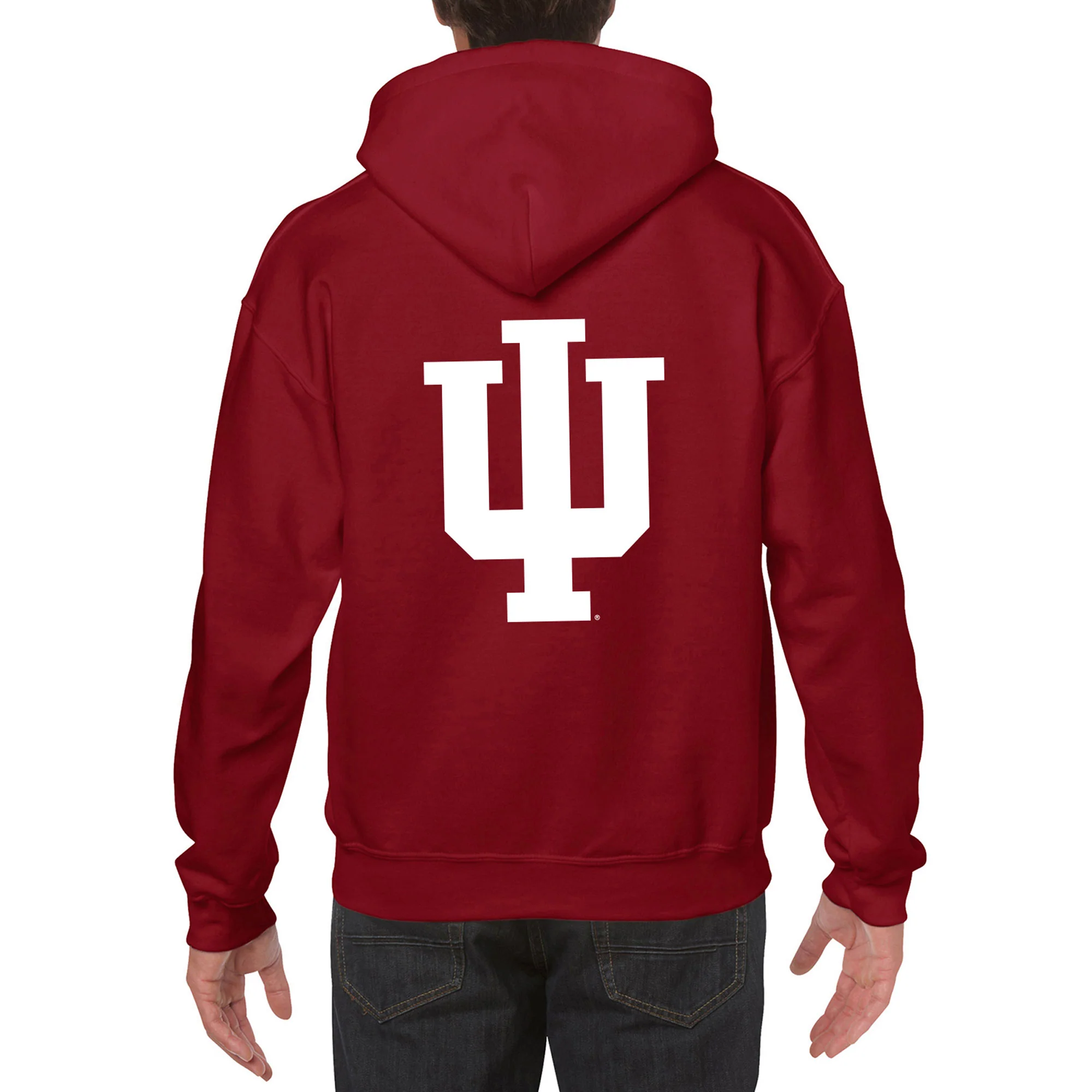 Indiana University Hoosiers Front Back Print Heavy Blend Hoodie - Cardinal - Image 5
