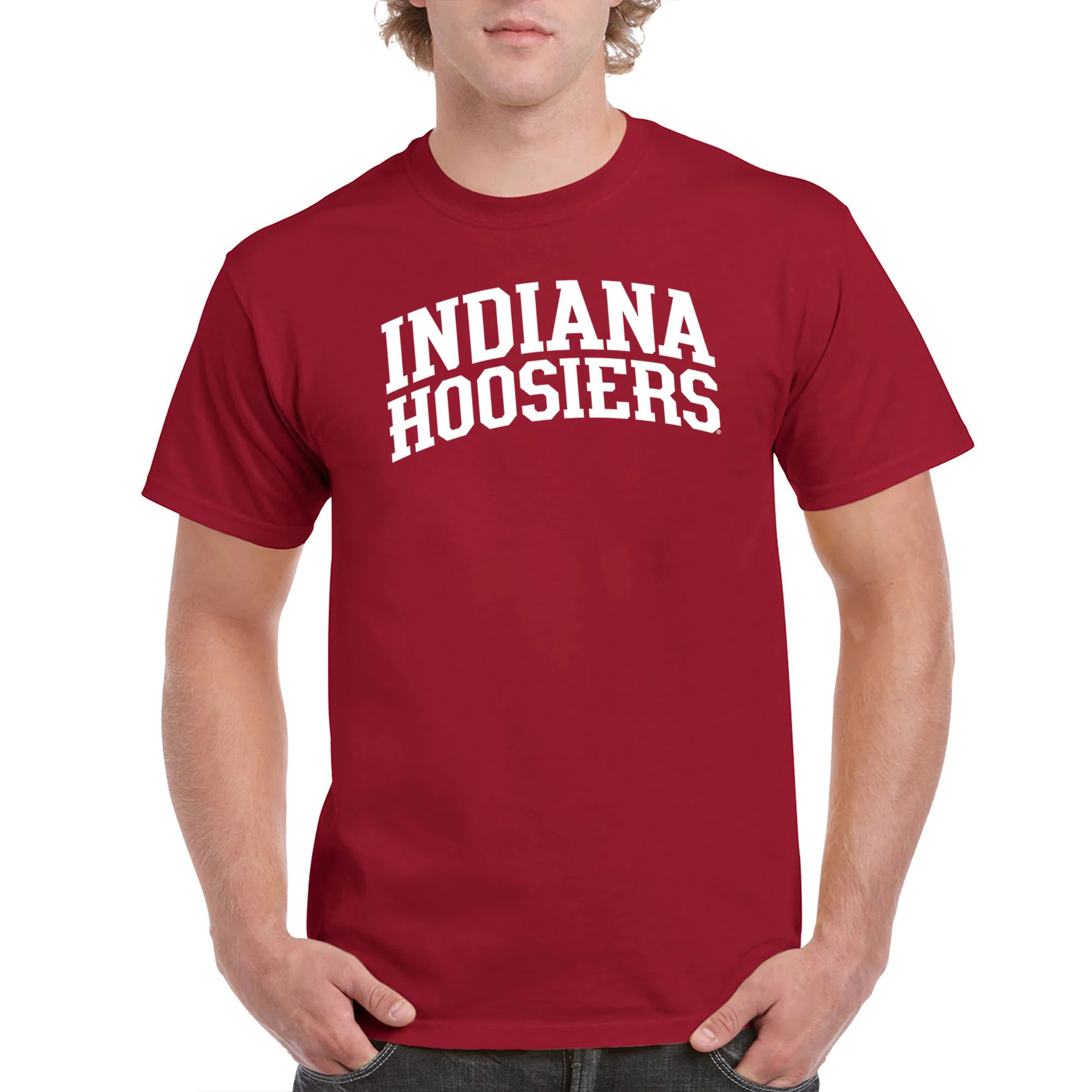 Indiana University Hoosiers Front Back Print Short Sleeve T Shirt - Cardinal - Image 3