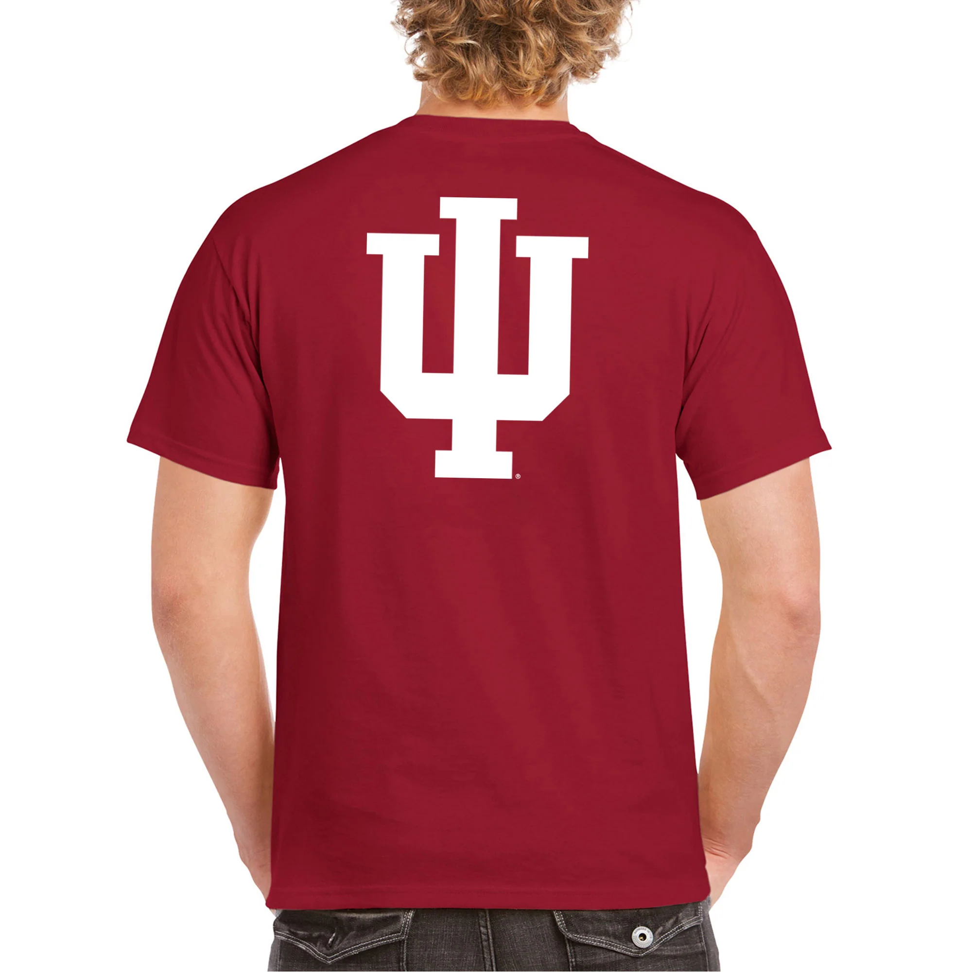 Indiana University Hoosiers Front Back Print Short Sleeve T Shirt - Cardinal - Image 5