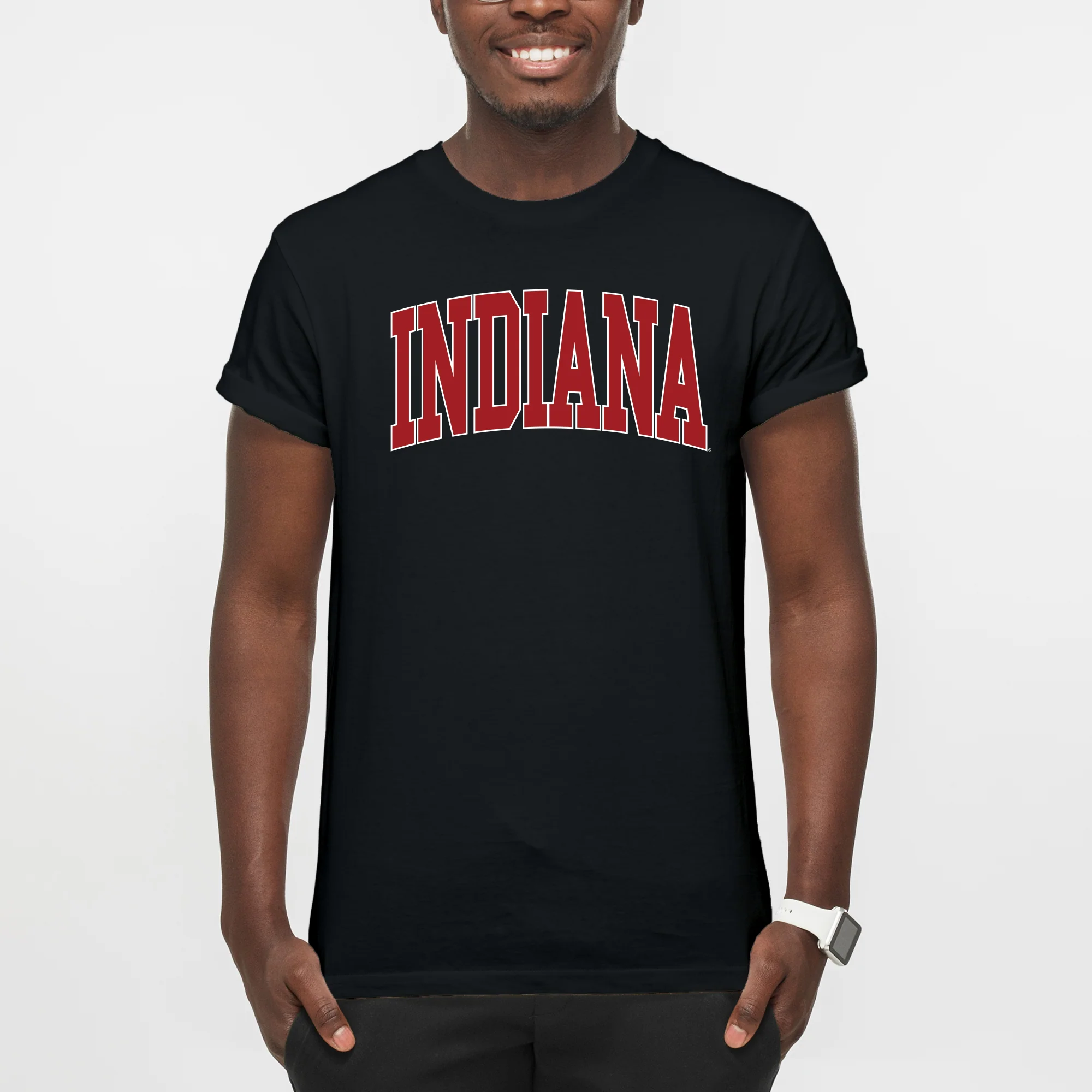 Indiana University Hoosiers Mega Arch T-Shirt - Black - Image 3