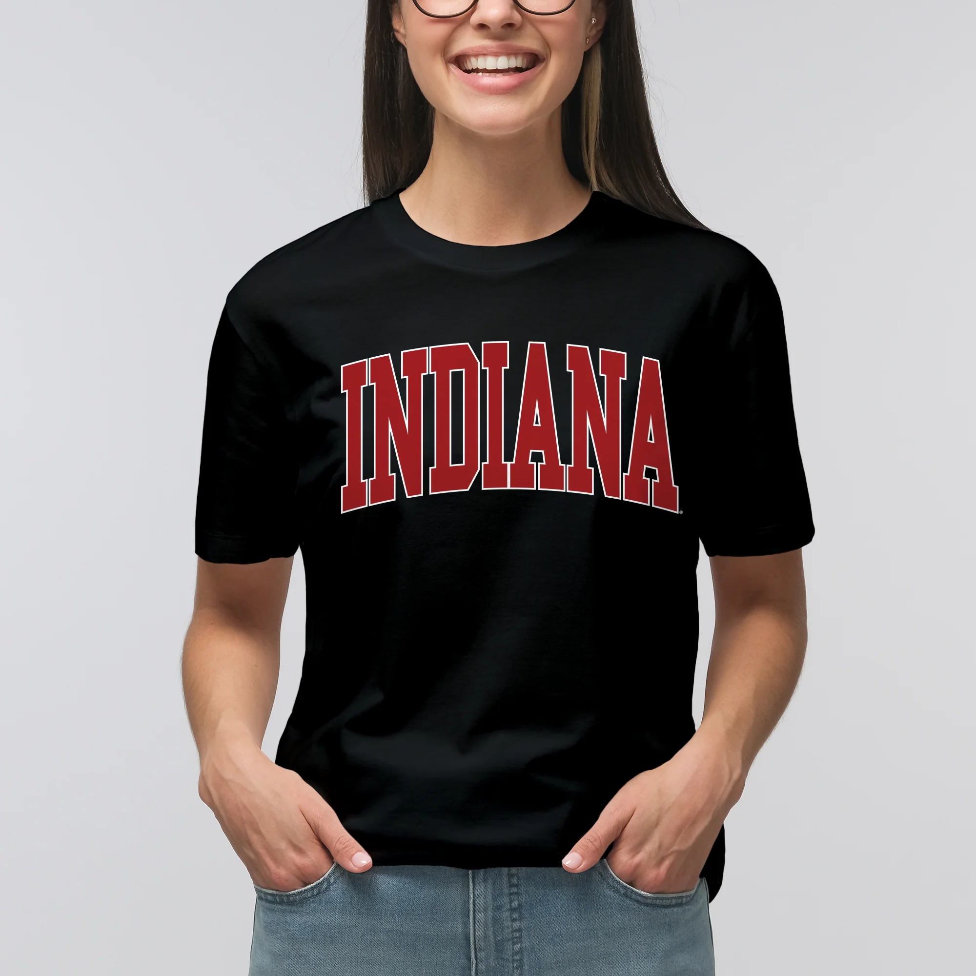 Indiana University Hoosiers Mega Arch T-Shirt - Black - Image 4