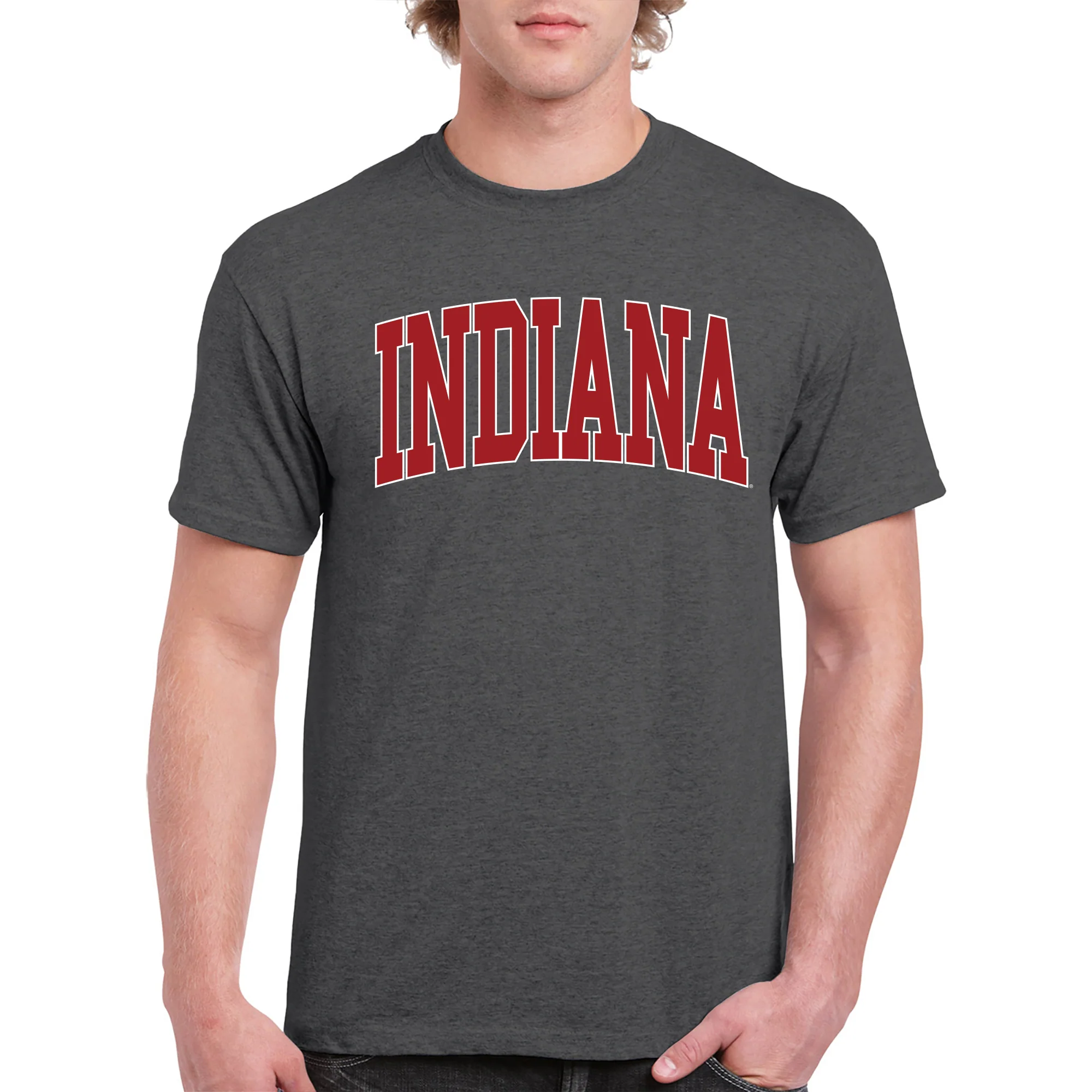 Indiana University Hoosiers Mega Arch T-Shirt - Dark Heather - Image 3