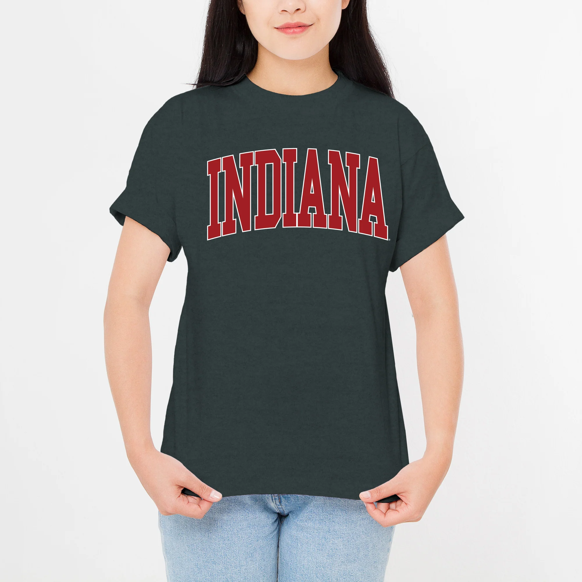 Indiana University Hoosiers Mega Arch T-Shirt - Dark Heather - Image 4