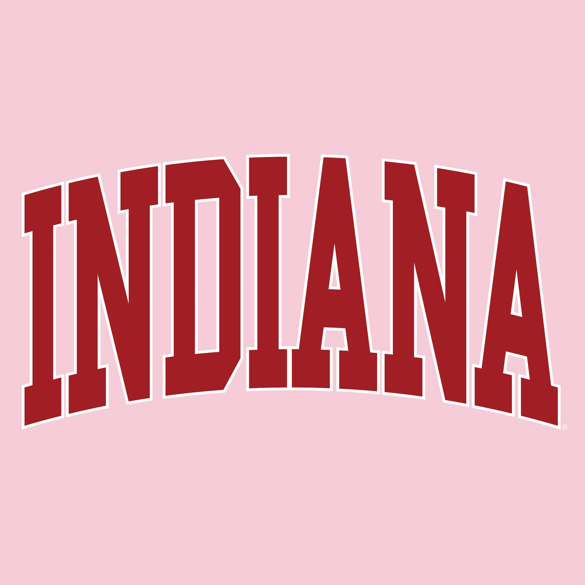 Indiana University Hoosiers Mega Arch T-Shirt - Light Pink - Image 2
