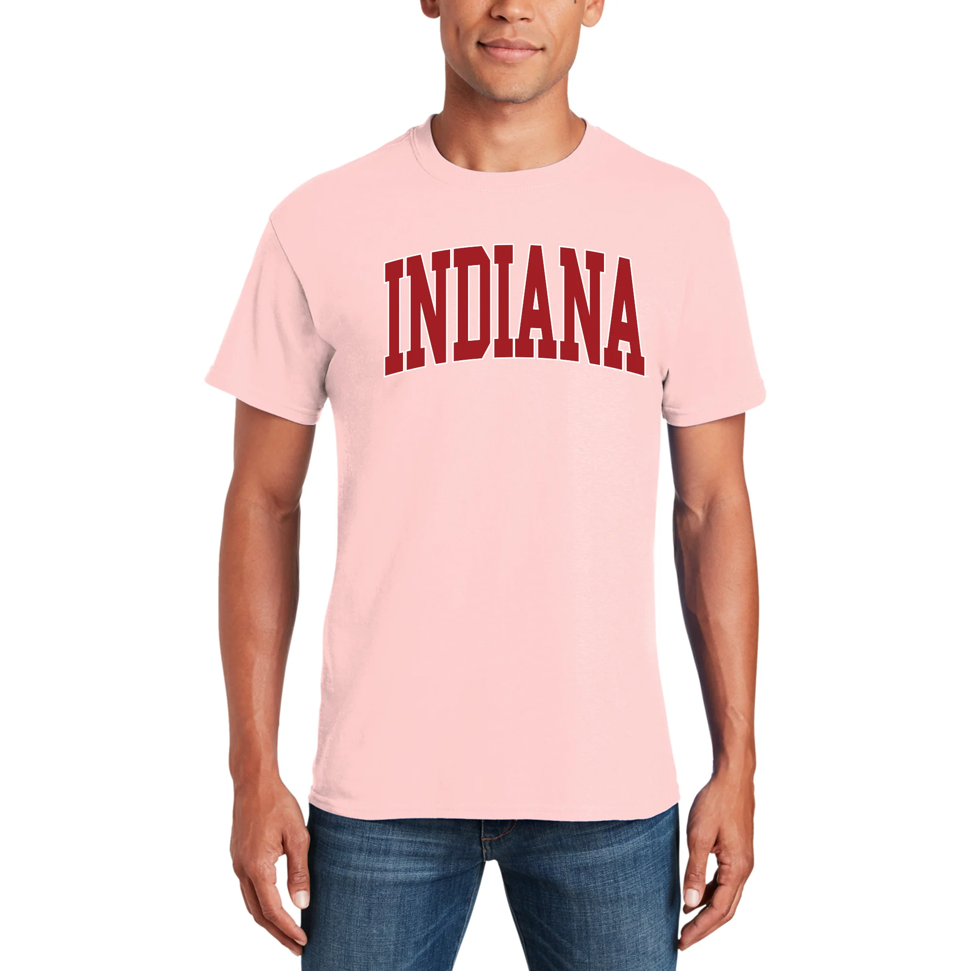 Indiana University Hoosiers Mega Arch T-Shirt - Light Pink - Image 3
