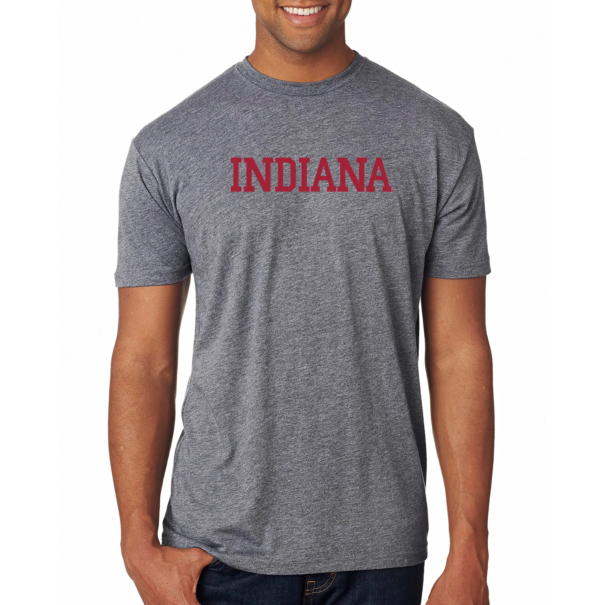 Indiana Basic Block NLA Triblend T-Shirt - Premium Heather - Image 3