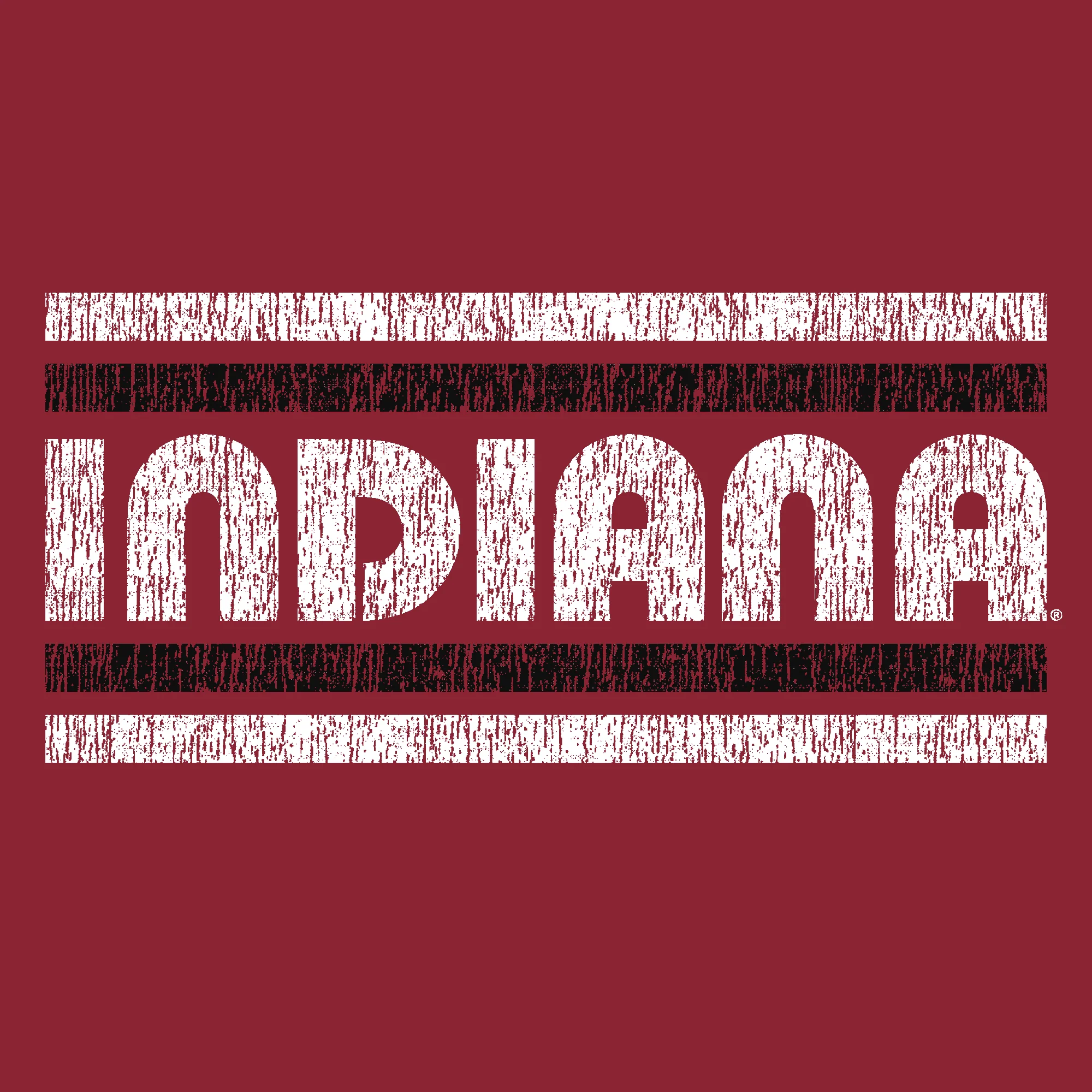 Indiana University Hoosiers Retro Underline Short Sleeve T Shirt - Cardinal - Image 2