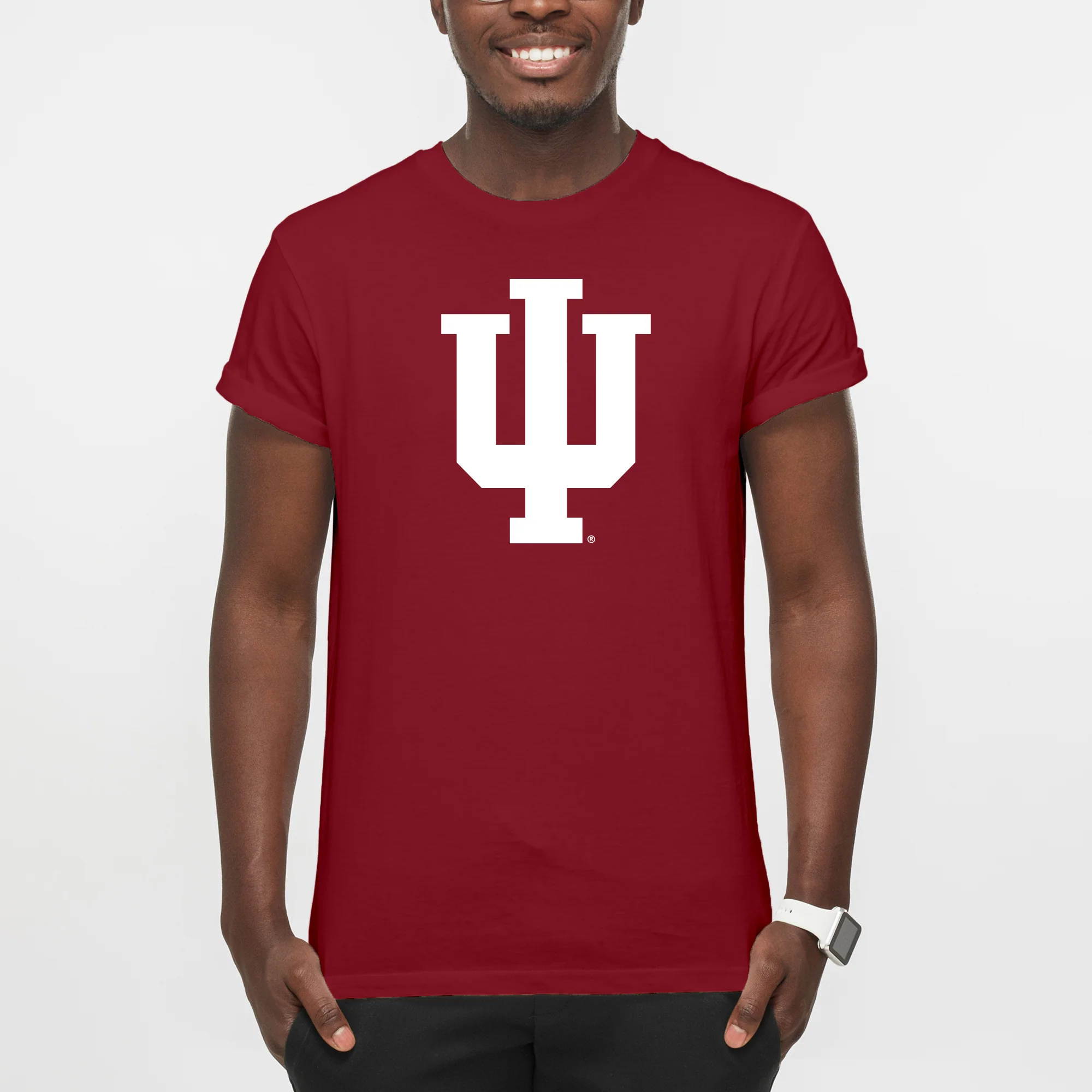Indiana University Hoosiers Trident Short Sleeve T-Shirt - Cardinal - Image 3
