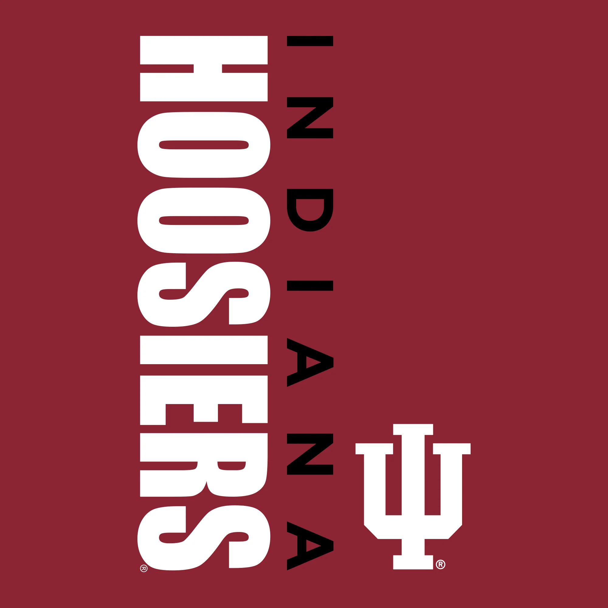Indiana University Hoosiers Vertical Block Left Chest Full Zip Hoodie - Cardinal - Image 2