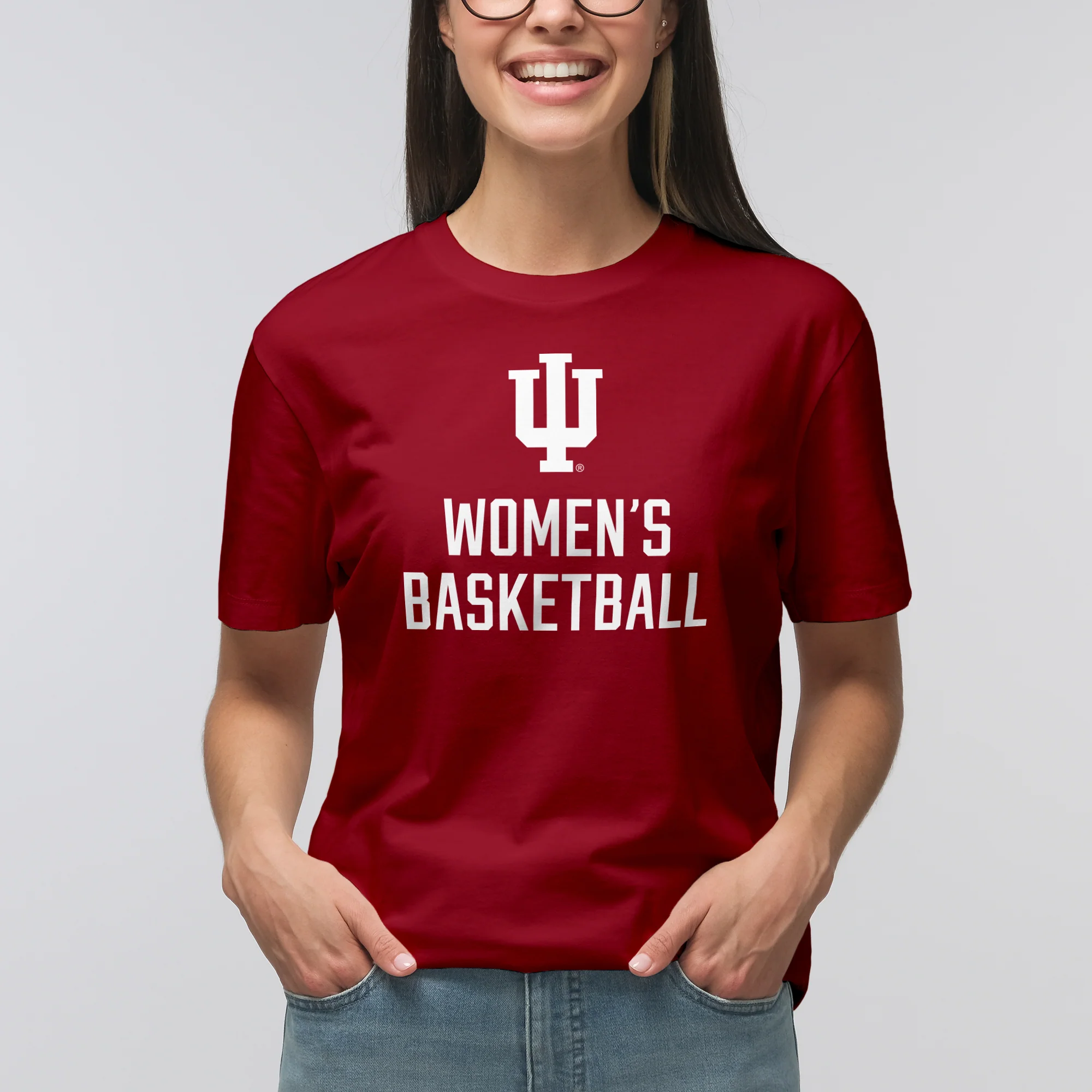 Indiana Women's Basketball Logo T-Shirt - Cardinal - Image 3