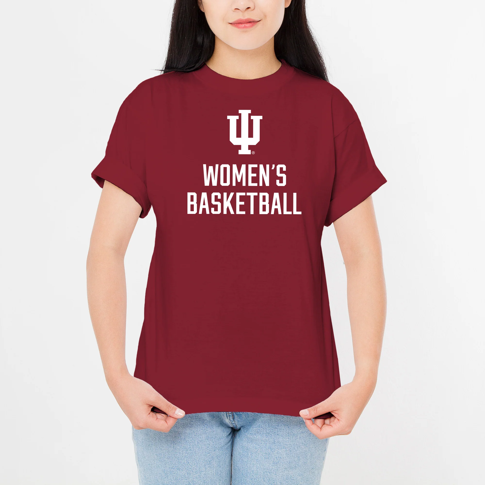 Indiana Women's Basketball Logo T-Shirt - Cardinal - Image 4