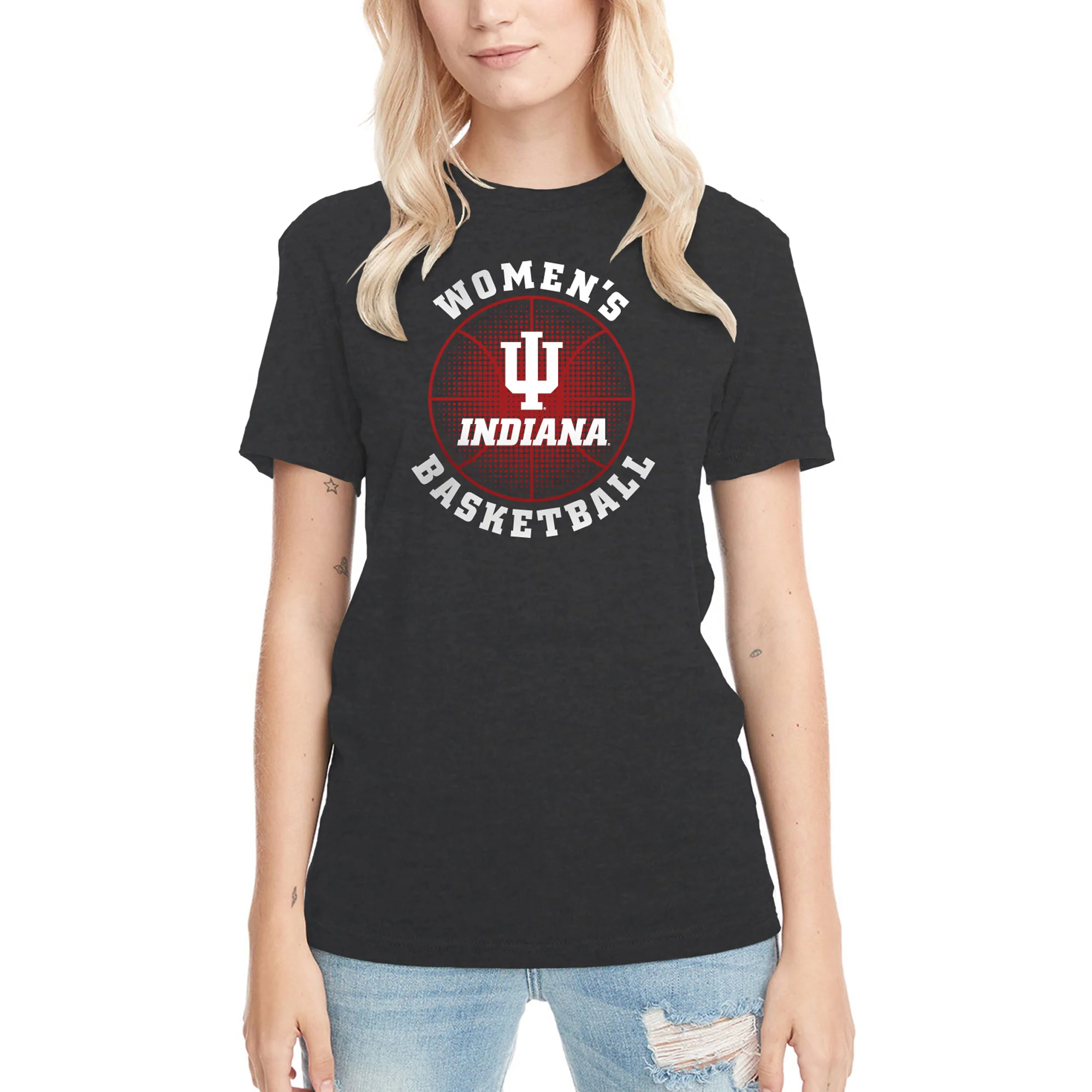 Indiana Women's Basketball Phase NLA Triblend T-Shirt - Vintage Black - Image 3