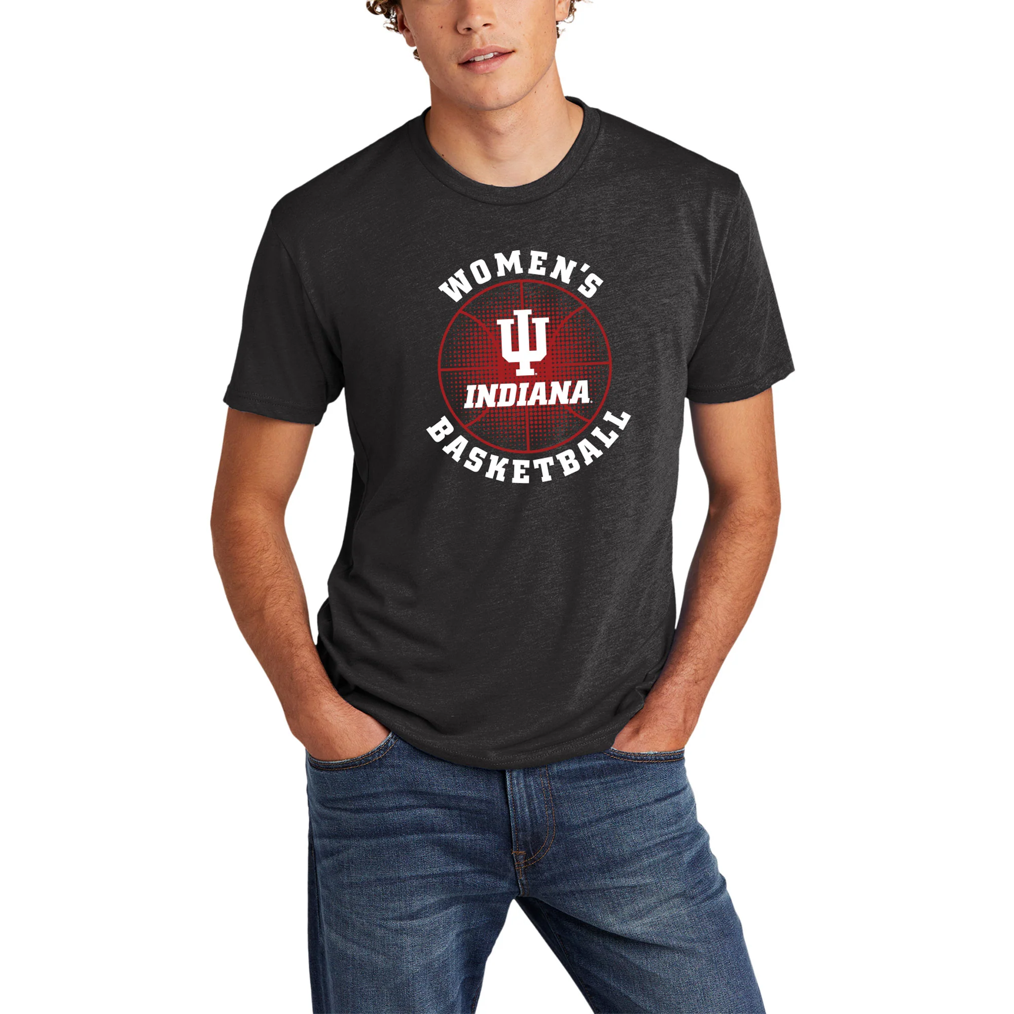 Indiana Women's Basketball Phase NLA Triblend T-Shirt - Vintage Black - Image 4