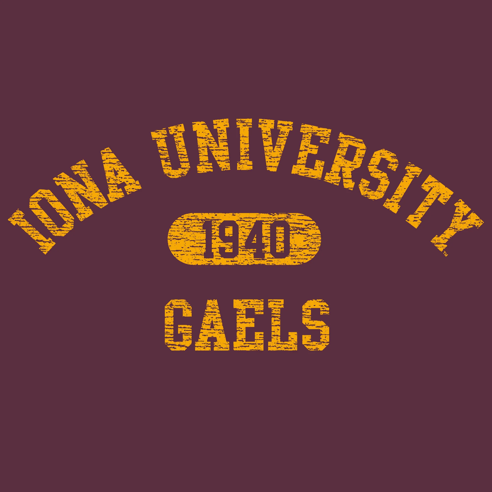 Iona University Athletic Arch Hoodie - Maroon - Image 2
